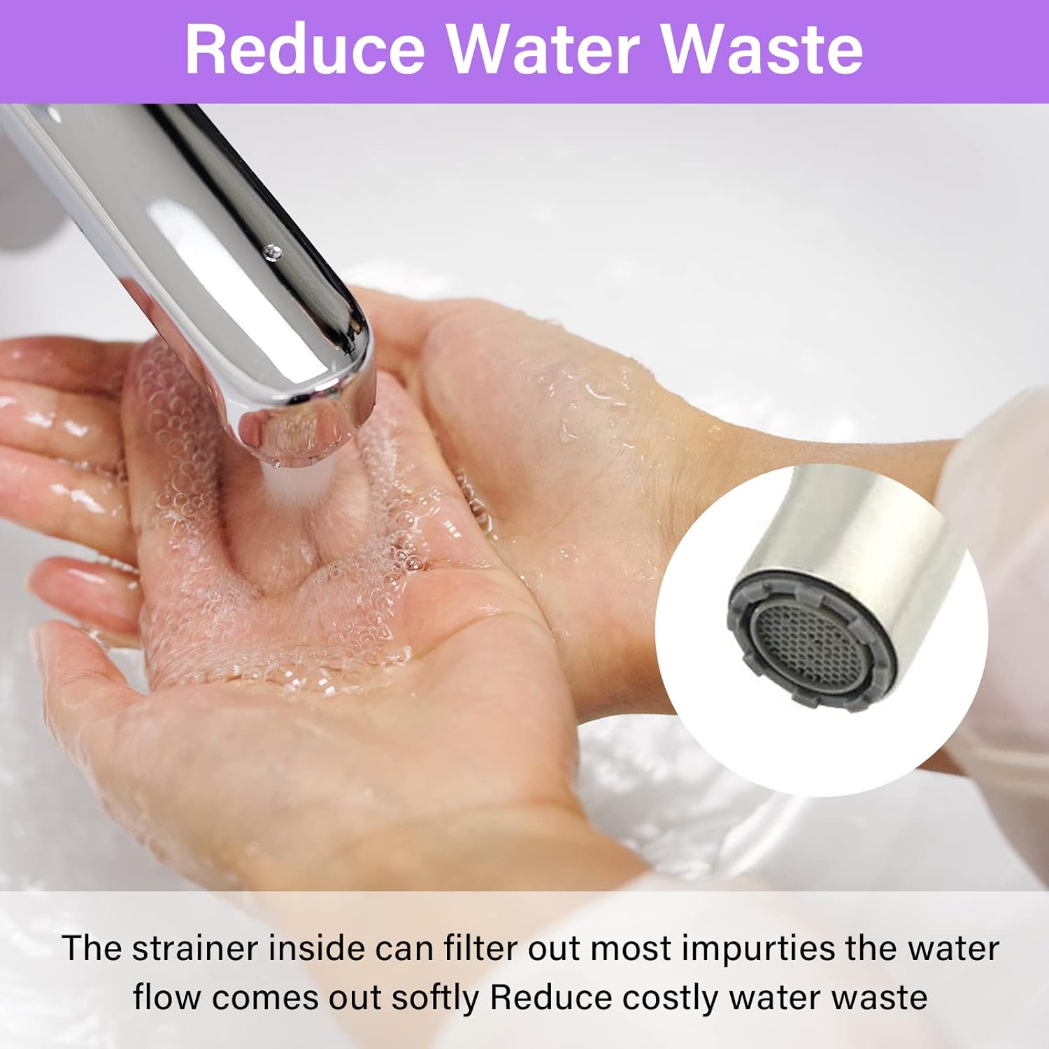 6 Pezzi Aeratore Rubinetto M16 con 2 Chiavi - immagine 4