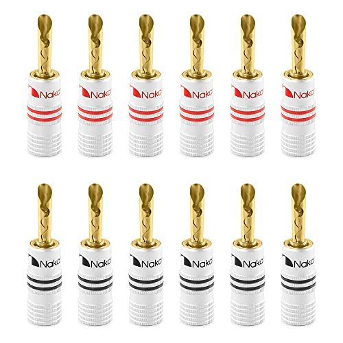 Nakamichi Connettori a Banana BFA 4mm Placcati Oro 24K