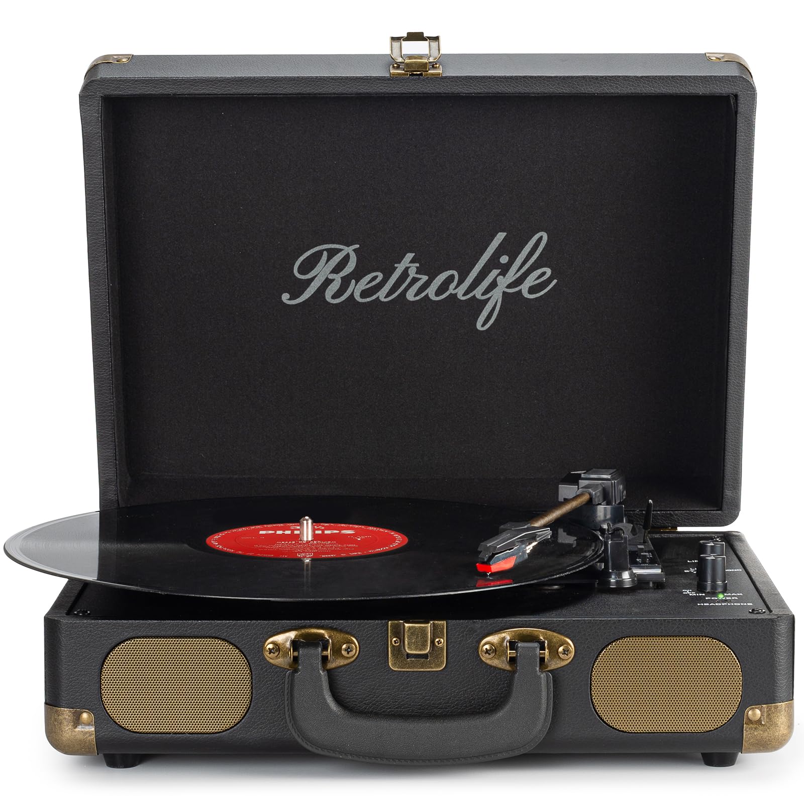 Giradischi Bluetooth Vintage 3 Velocità con Altoparlanti