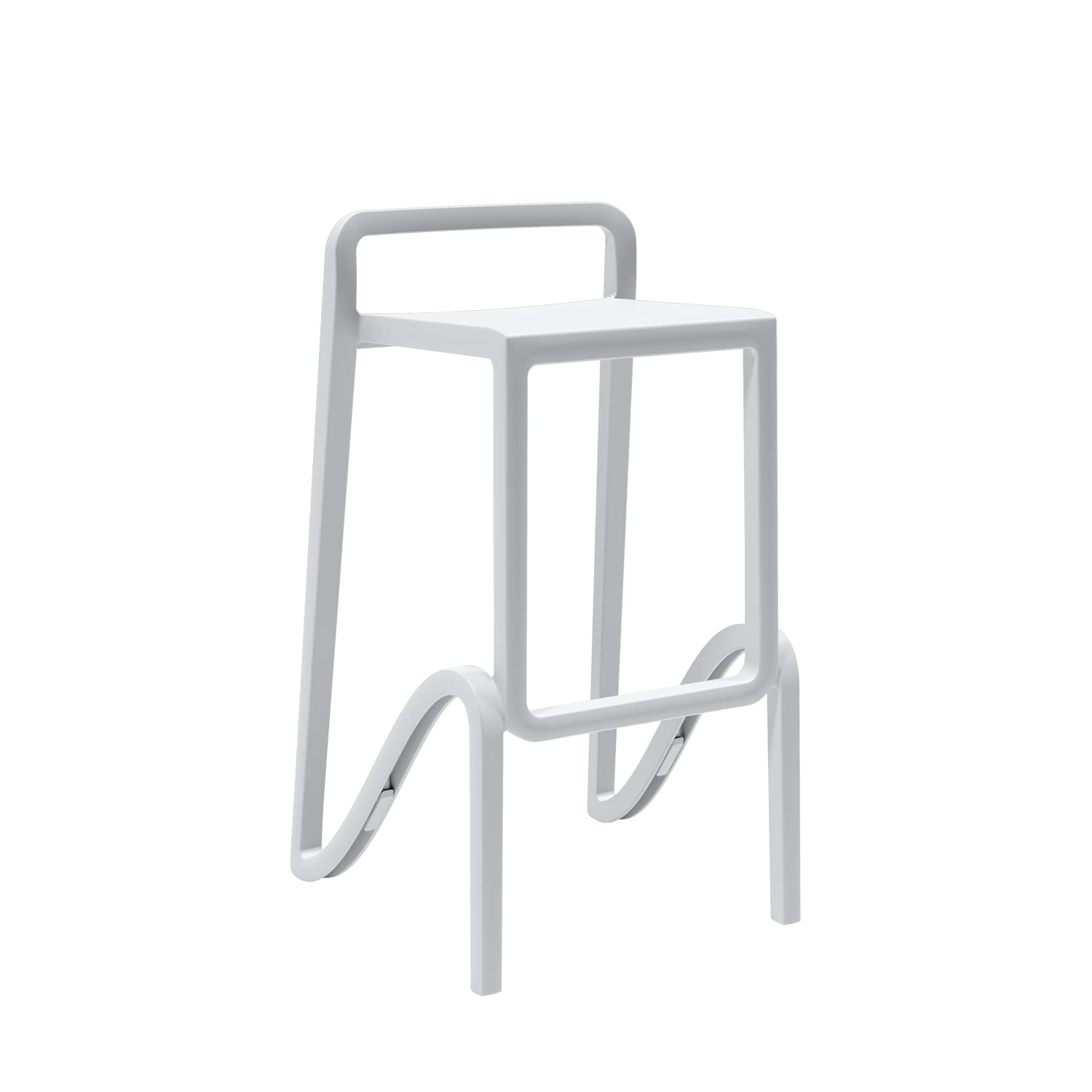 Gardenia Sgabello Alto Impilabile Eolo, Bianco