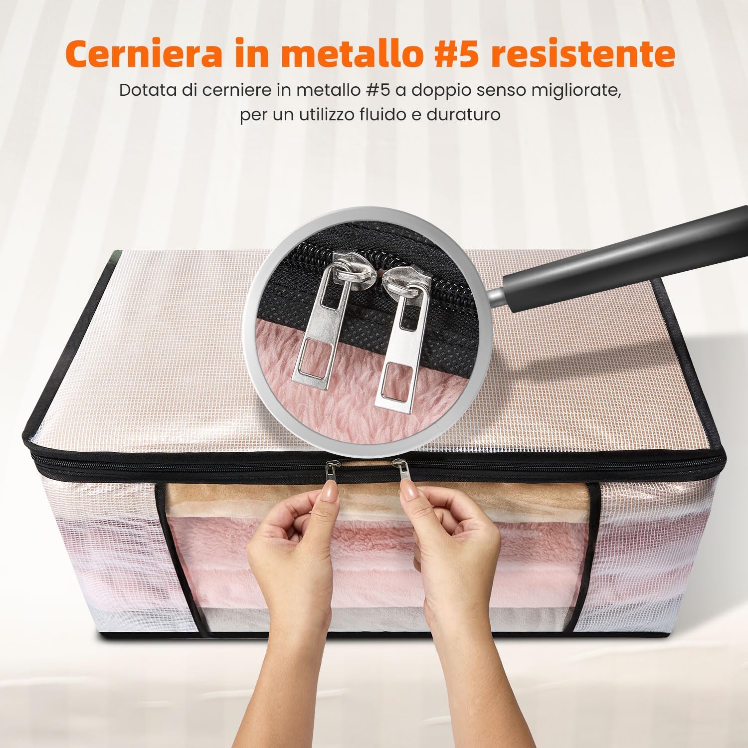 3 Scatole Trasparenti per Vestiti 35L - Salvaspazio - immagine 3