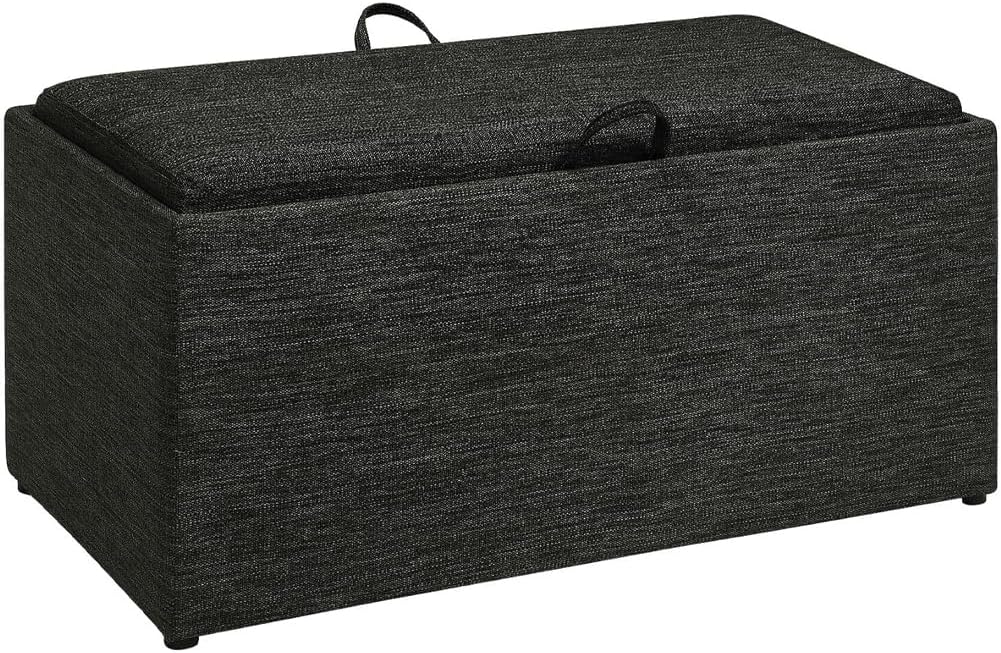 Set Arredo 2 Pouf e Cassapanca Contenitore Grigio - immagine 5