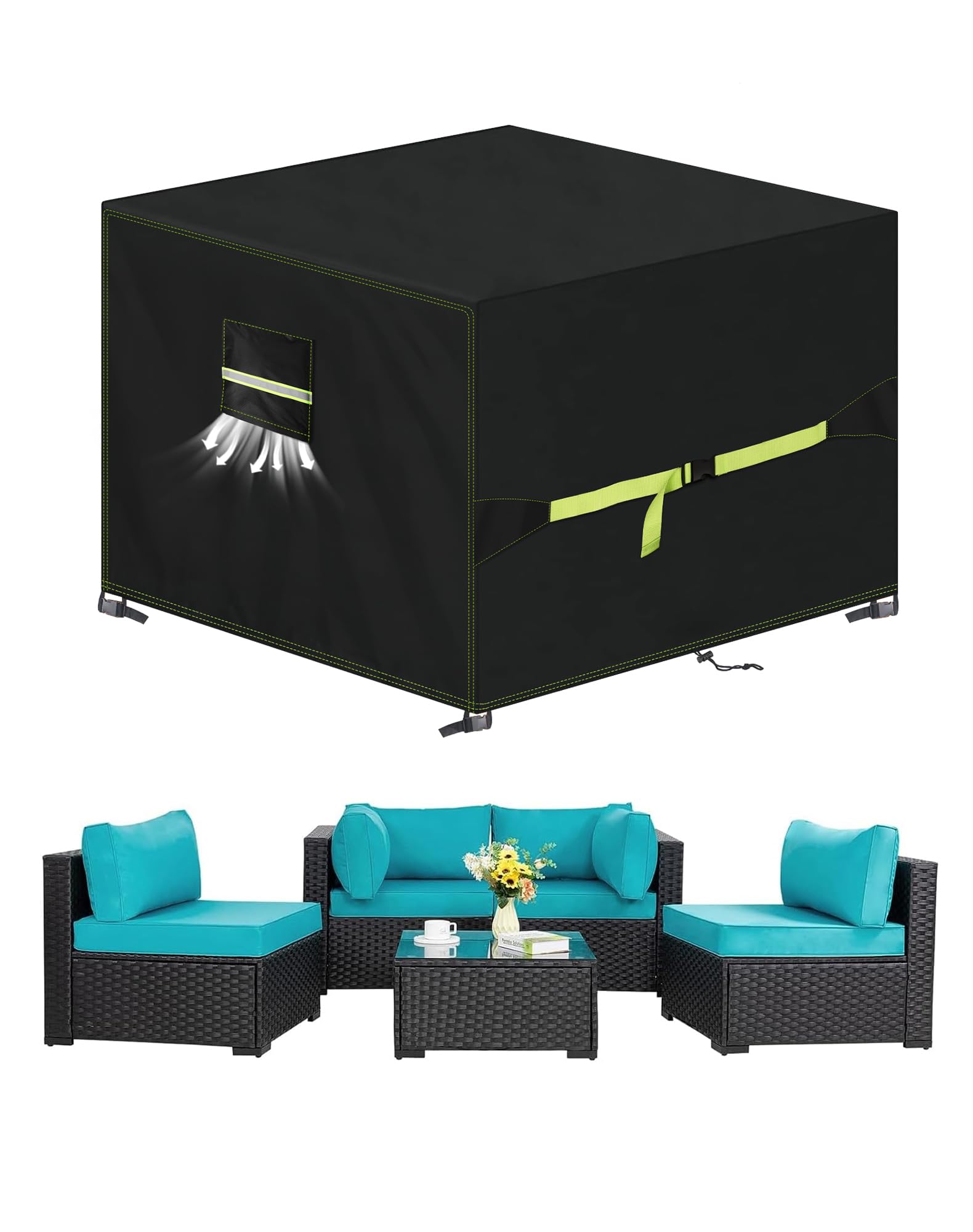 VDISRR Copertura Tavolo Esterno Impermeabile 250x250x90cm