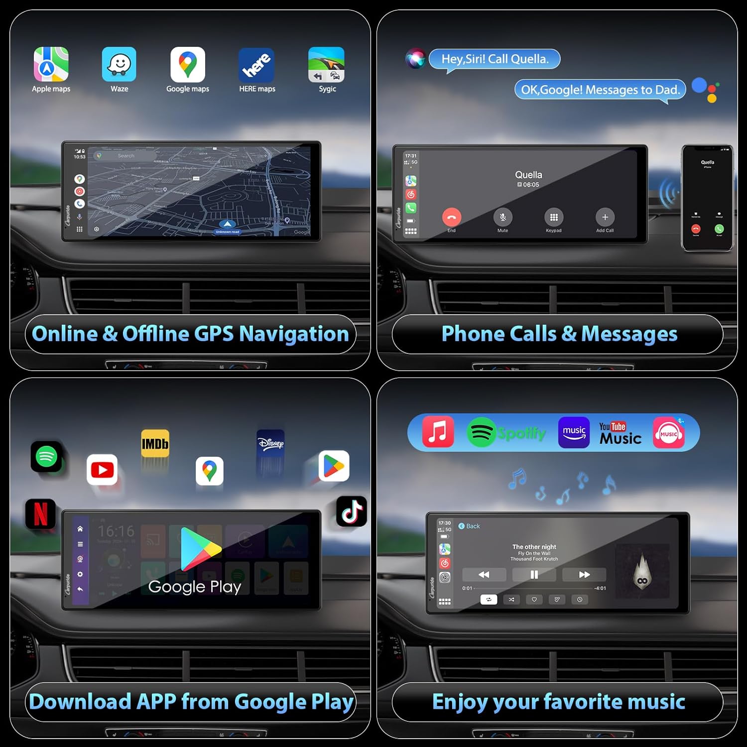 Carpuride 10,26" Wireless CarPlay e Android Auto 4+64GB - immagine 5