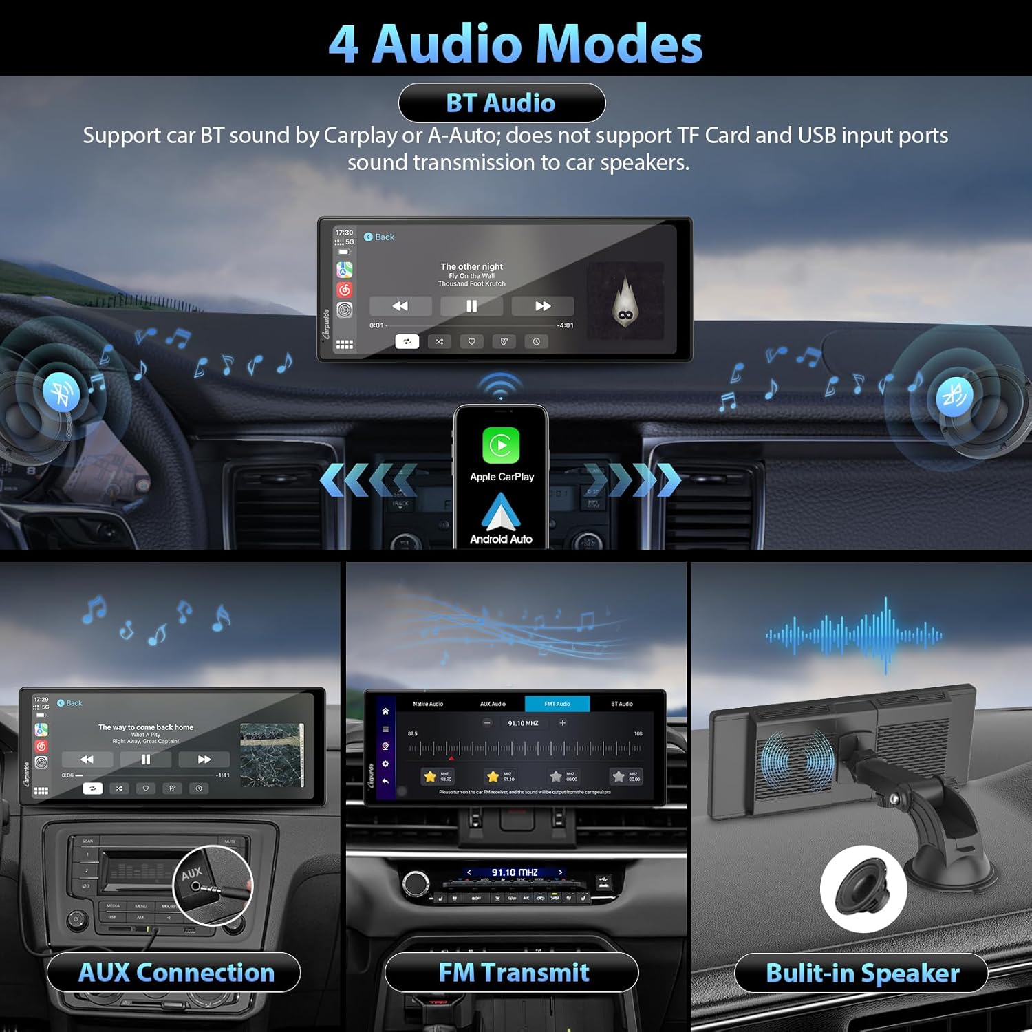 Carpuride 10,26" Wireless CarPlay e Android Auto 4+64GB - immagine 7