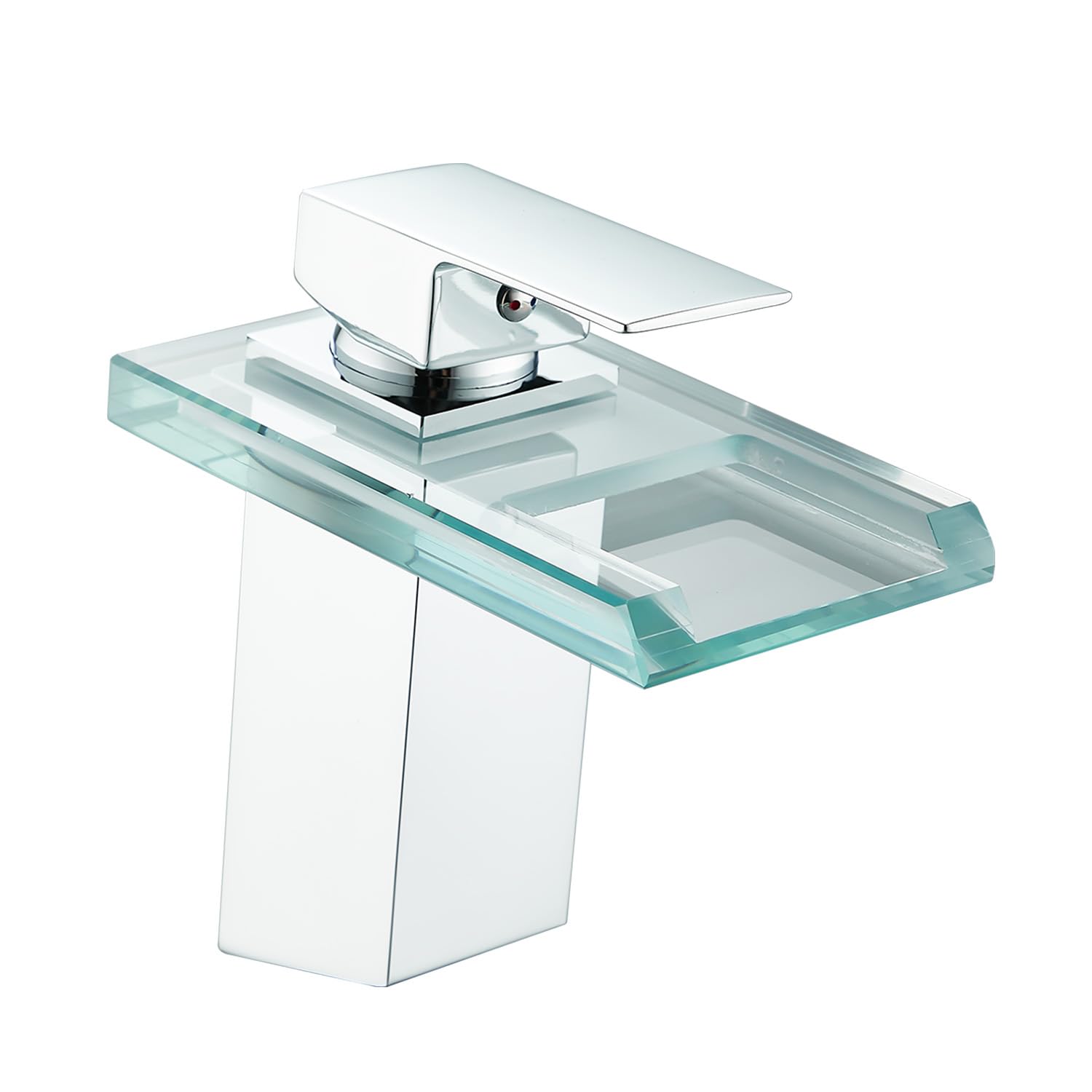 Zynuhmo Rubinetto da Bagno a Cascata in Vetro, Cromato