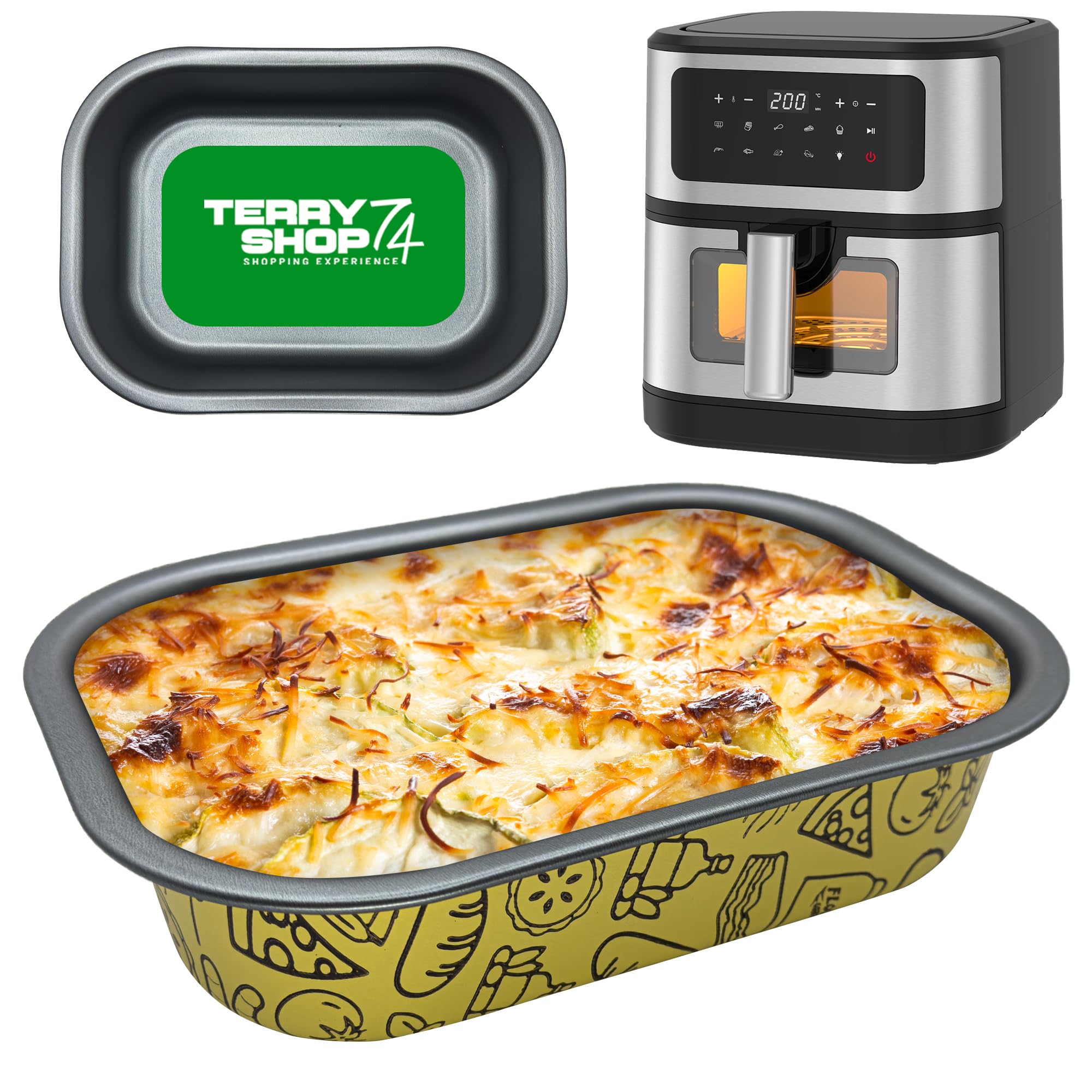 Terryshop74® Teglia Crema Rettangolare 22x16x5 cm