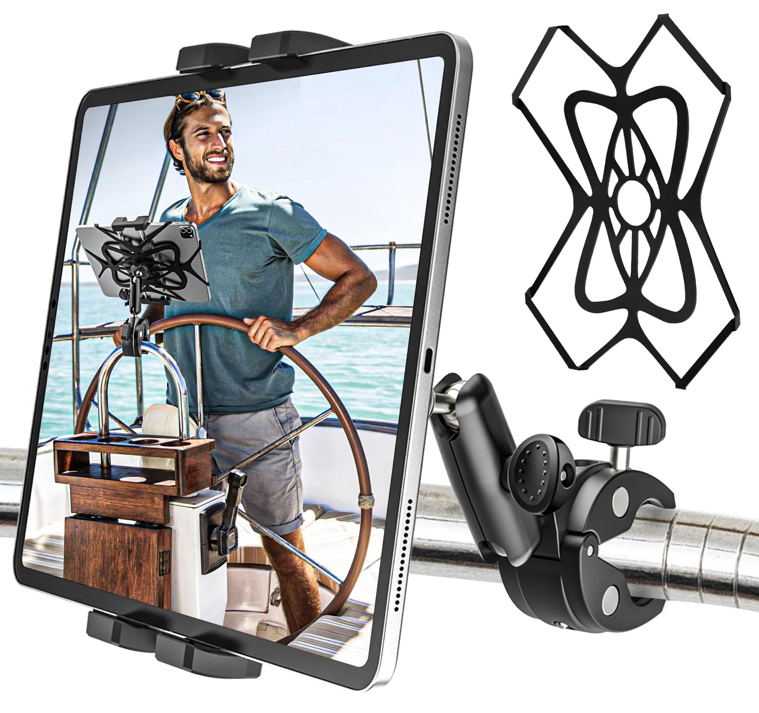 Supporto Tablet Barca Metallo Robusto 4-13"