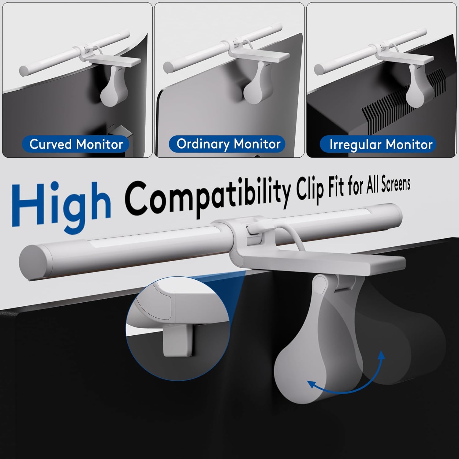 Quntis USB Lampada Monitor Bianca con Telecomando e Retroilluminazione - immagine 5