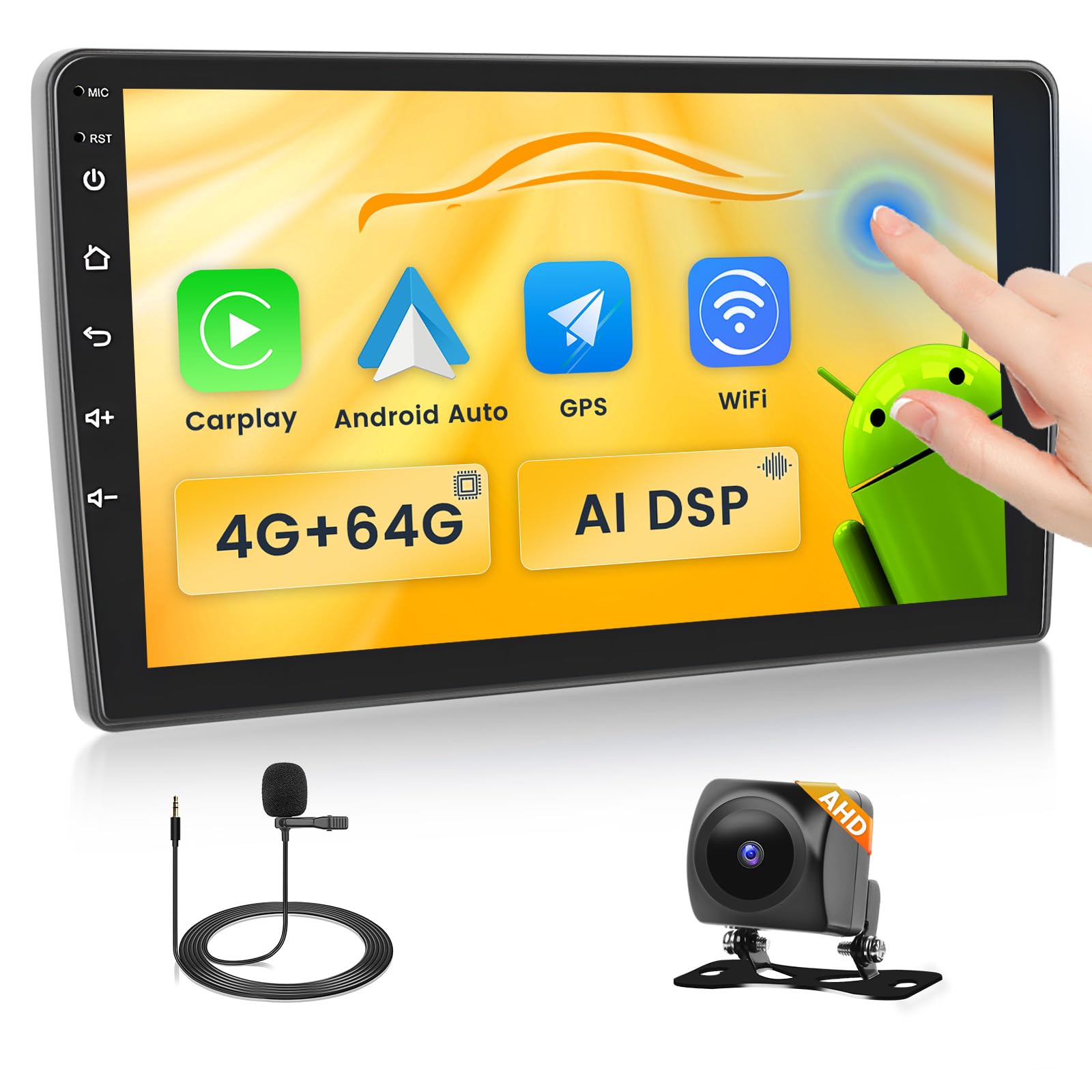 Fuluku Autoradio Android per FIAT 500L (2012-2017) 10.1" 4+64G