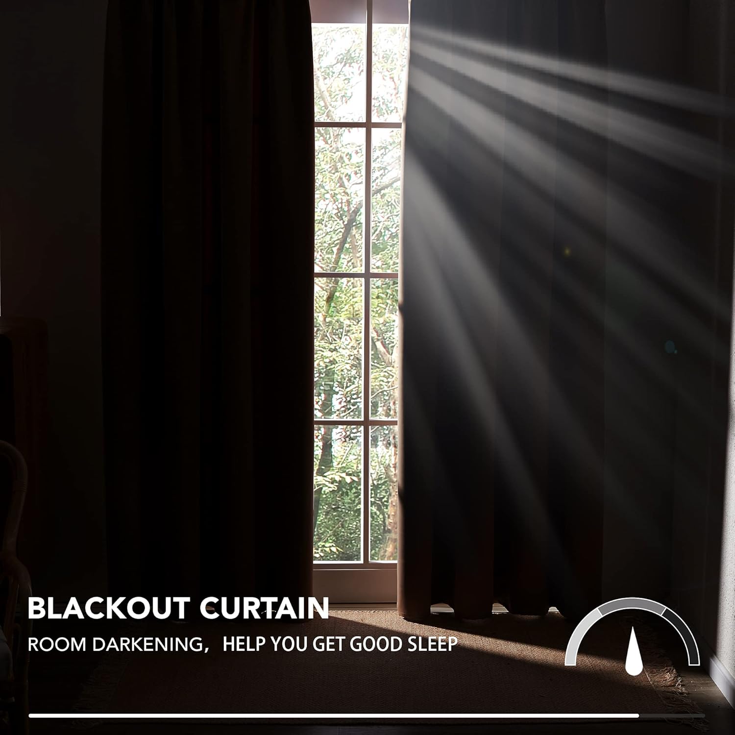 Deconovo Tende Oscuranti 140x290 CM, Nero (2 Pezzi) - immagine 7