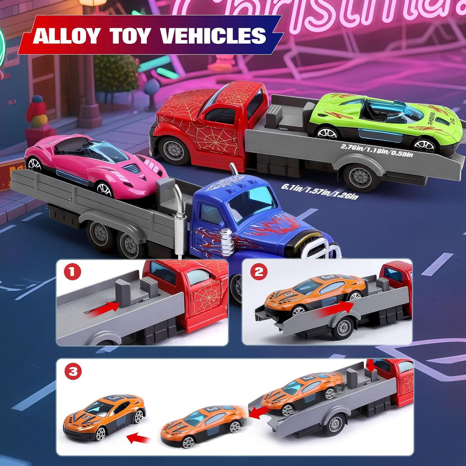 Calendario Avvento Bambini 24 Auto Metallo + 2 Rampiche - immagine 4