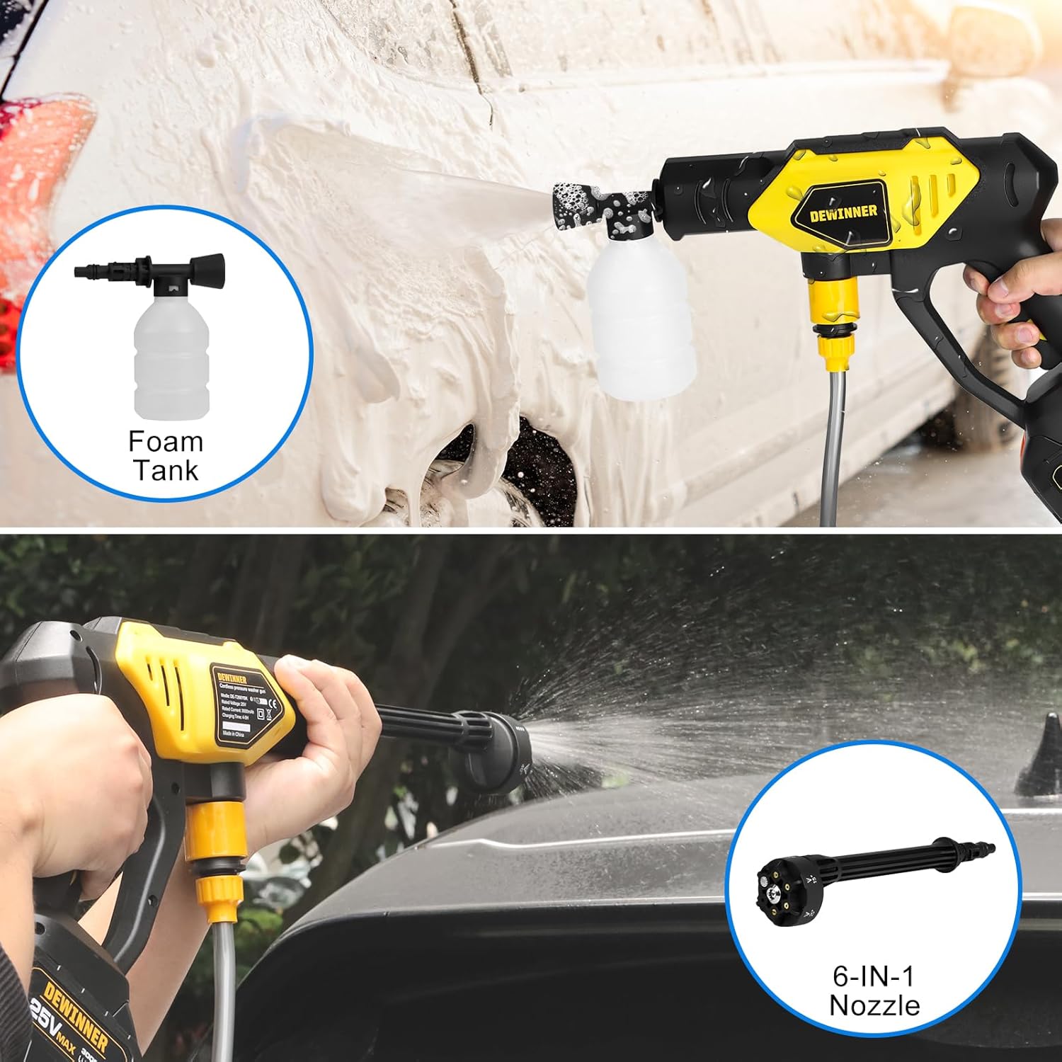 Dewinner Idropulitrice a Batteria Portatile 650PSI - immagine 6