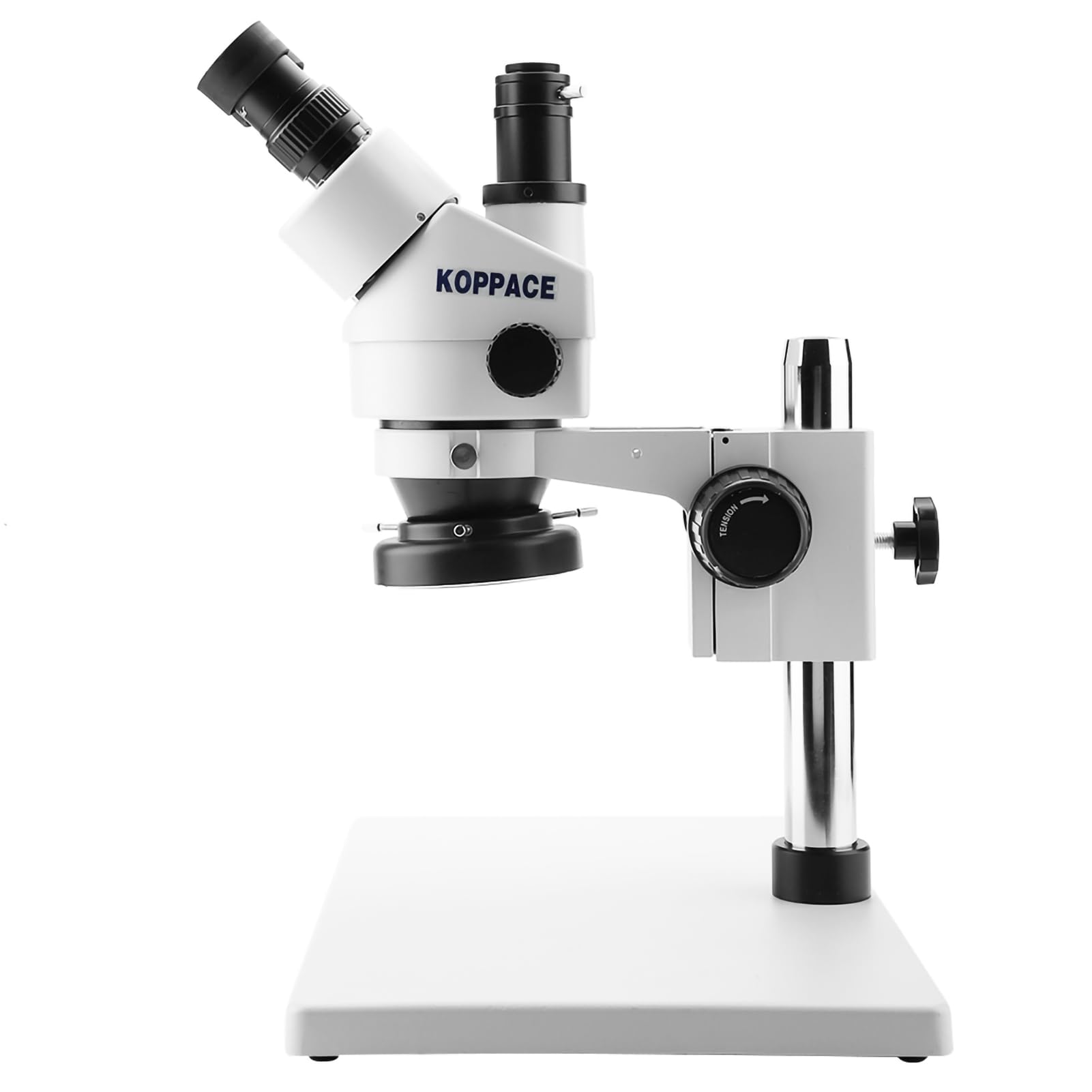 Microscopio Stereo Trinoculare 3.5X-90X Zoom, Bianca