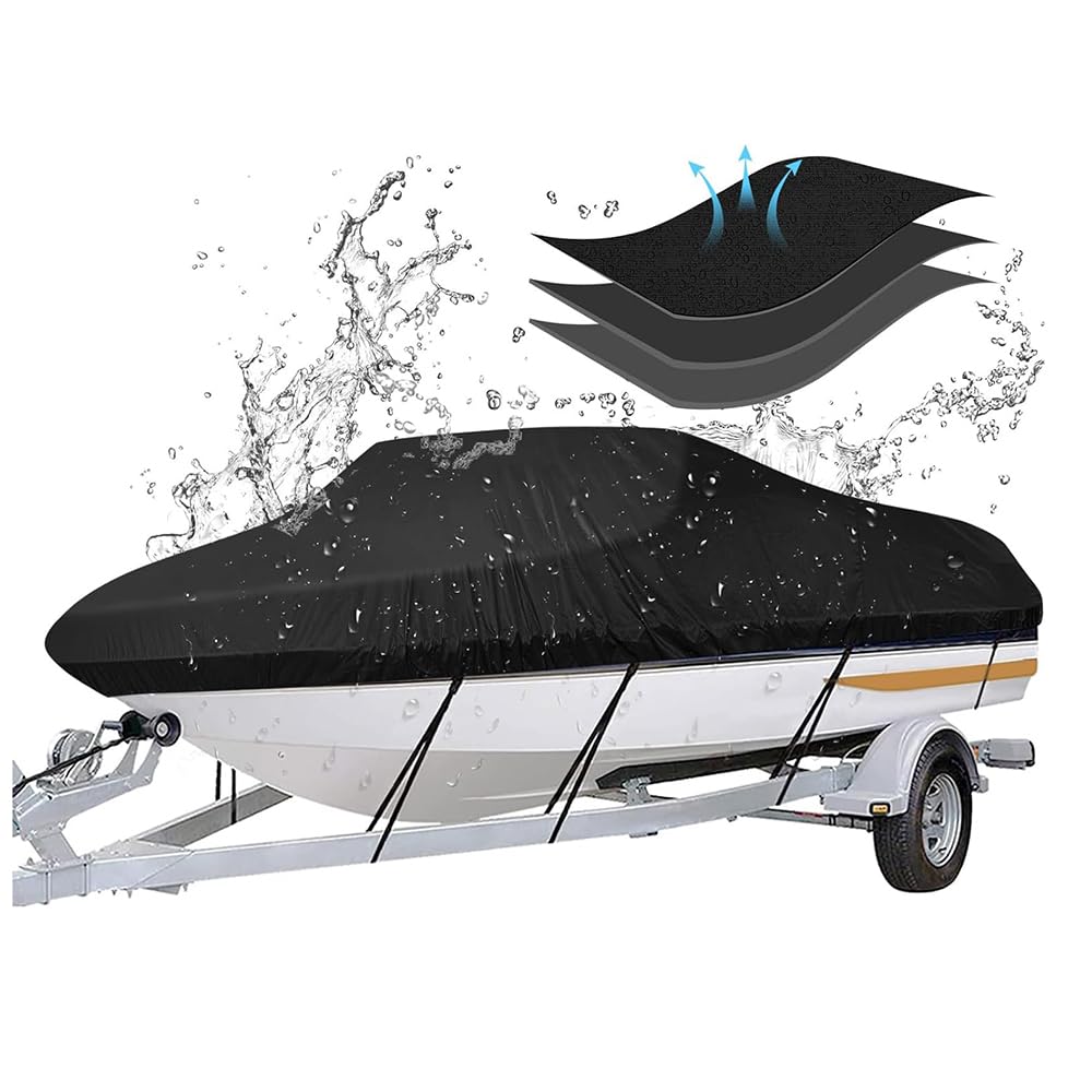 Telo Copribarca 420D Oxford 700x320 cm, Nero