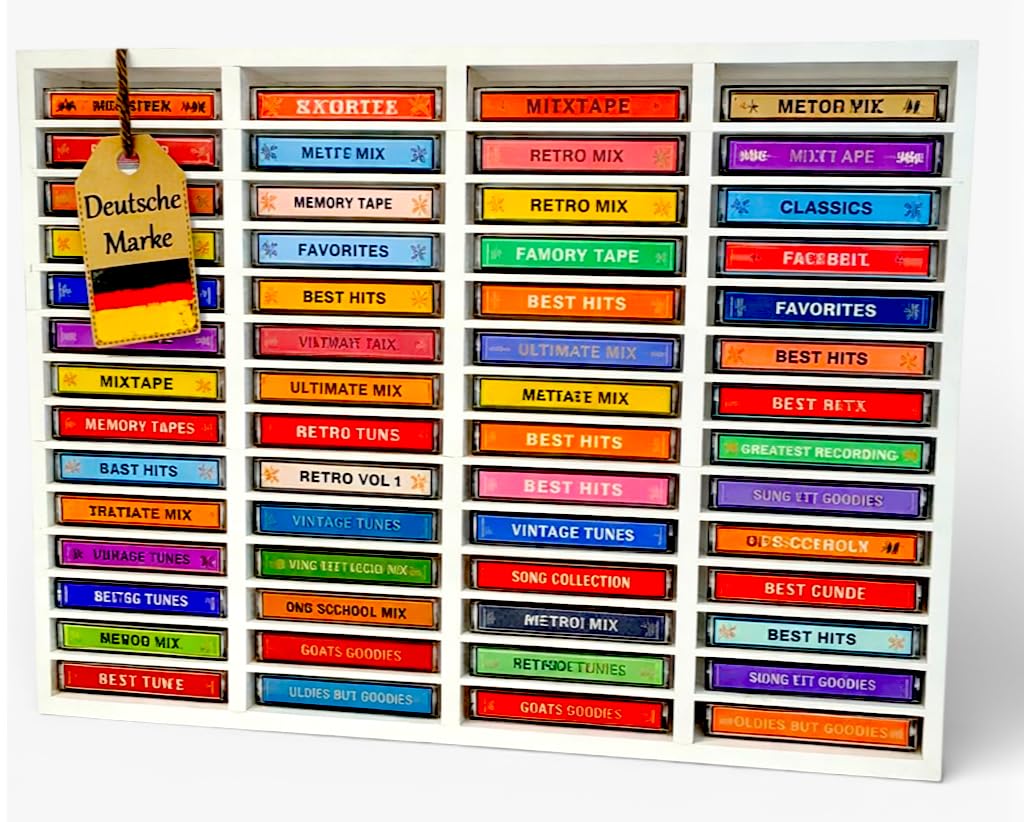 MC Mensola per 60 Cassette in Legno di Pino, Bianco