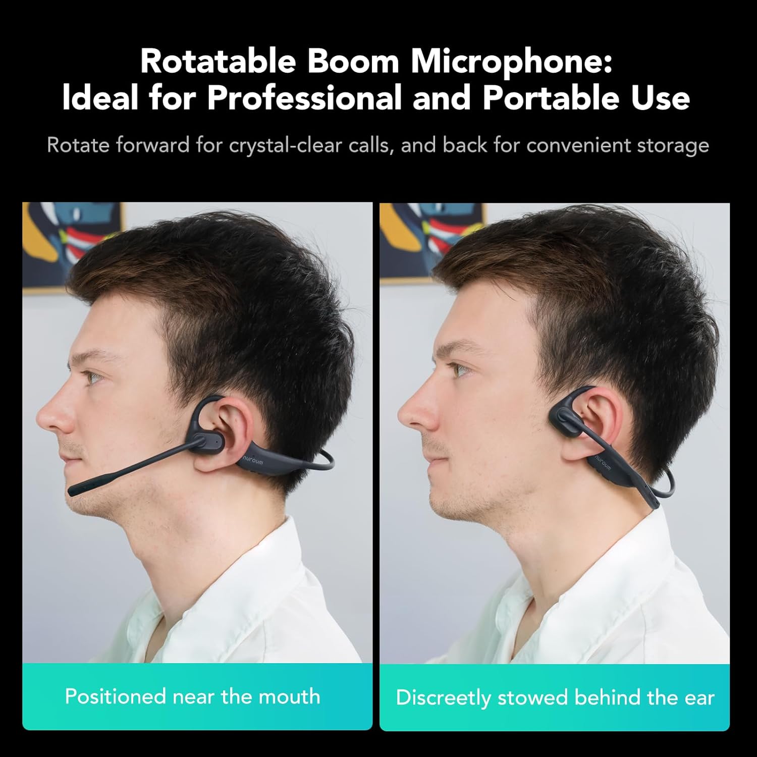 Nuroum OpenEar Pro - Cuffie Bluetooth Orecchio Aperto - immagine 7