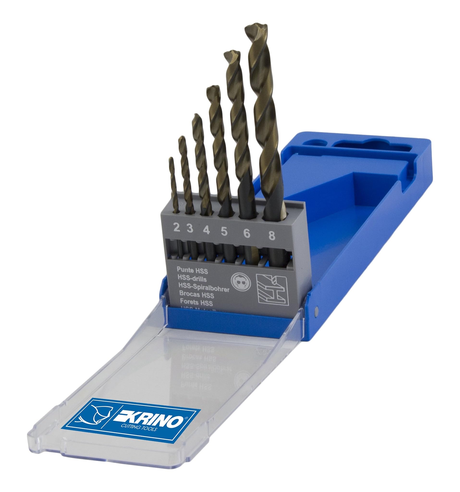 KRINO 1229204 HSS-G Set 6 Pezzi Punte rettificate Speedmaster per Acciaio