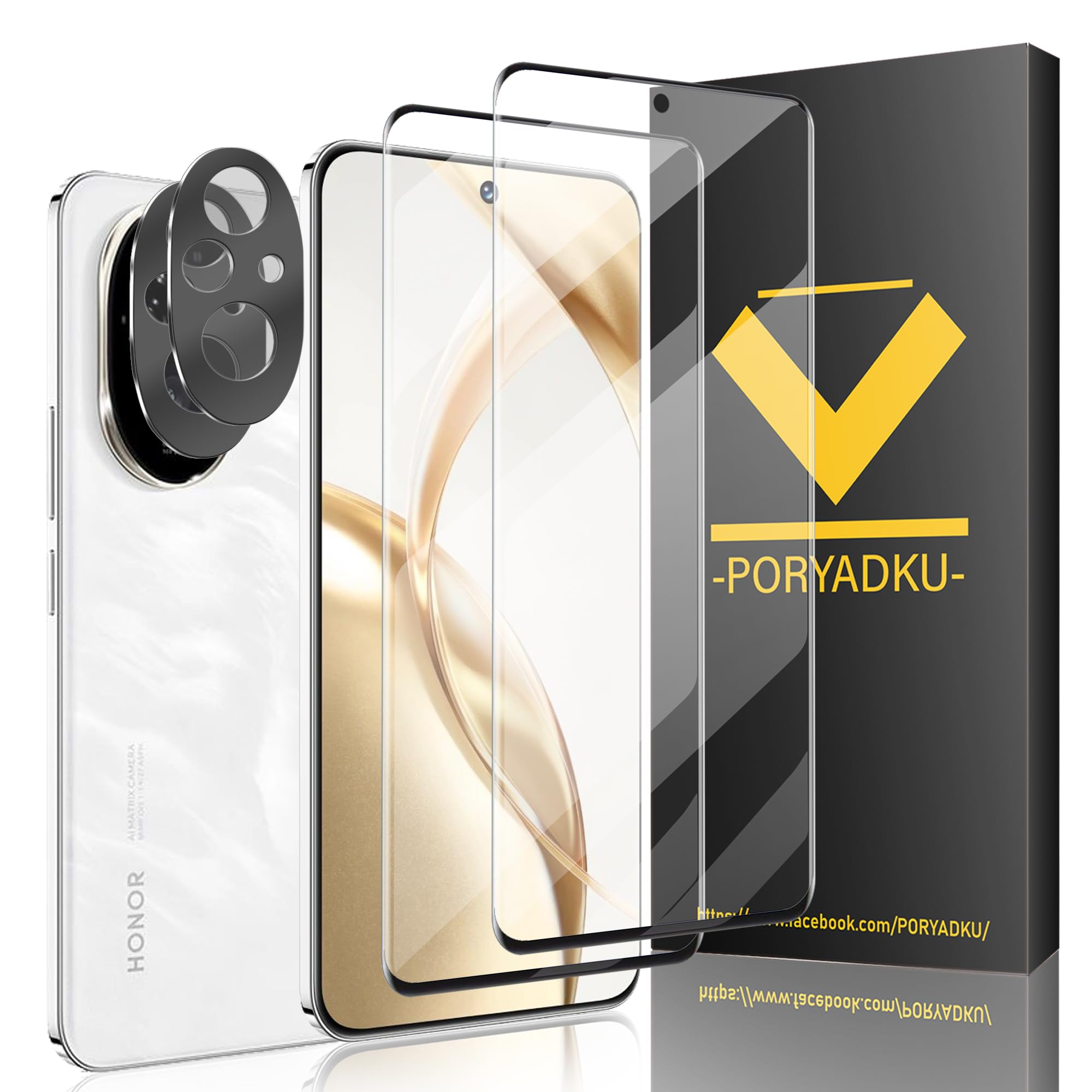 Pellicola Vetro Temperato per Honor 200 5G (2+2 Pezzi)