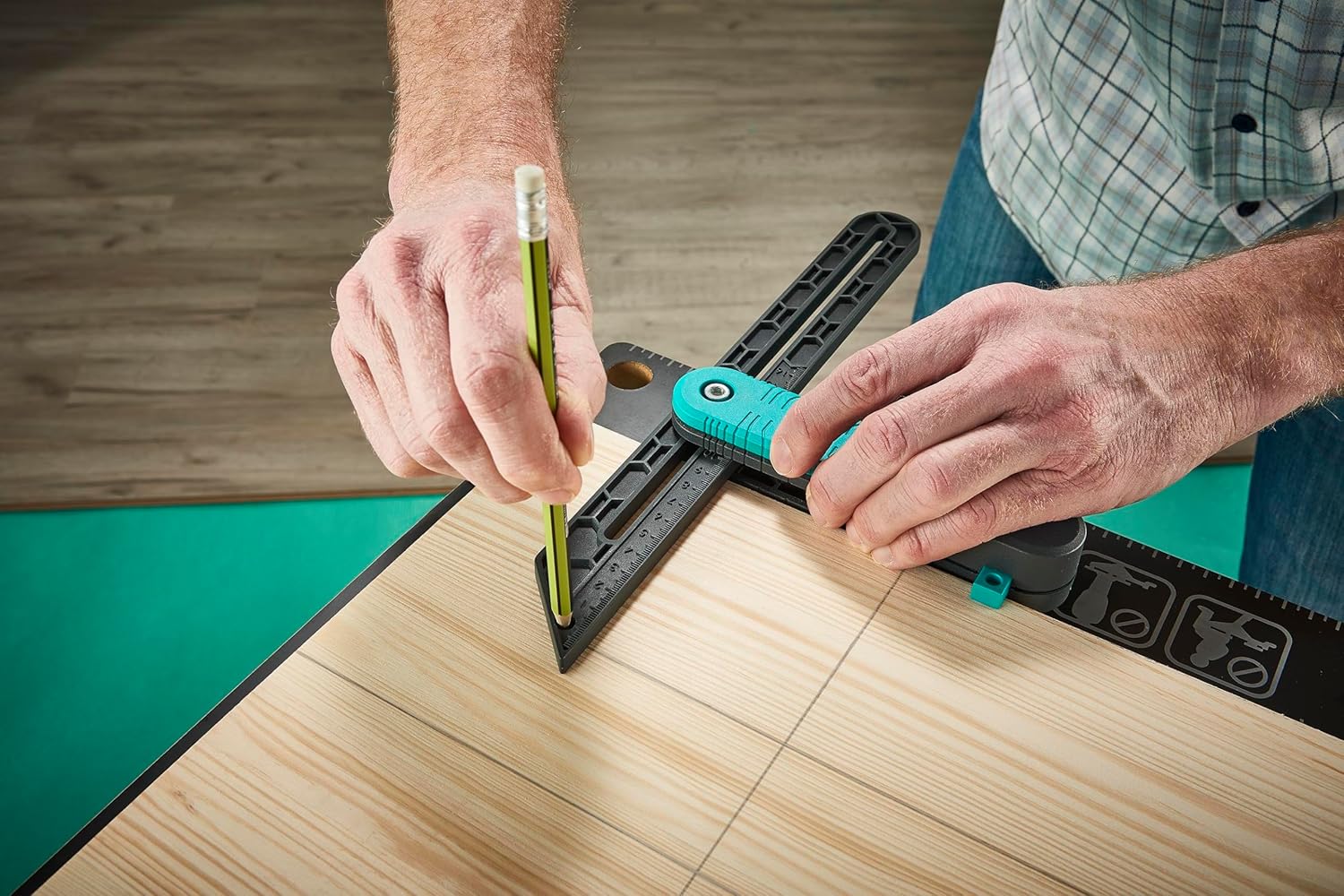 wolfcraft Set per Trasferimento Angoli e Taglio Laminato - immagine 2