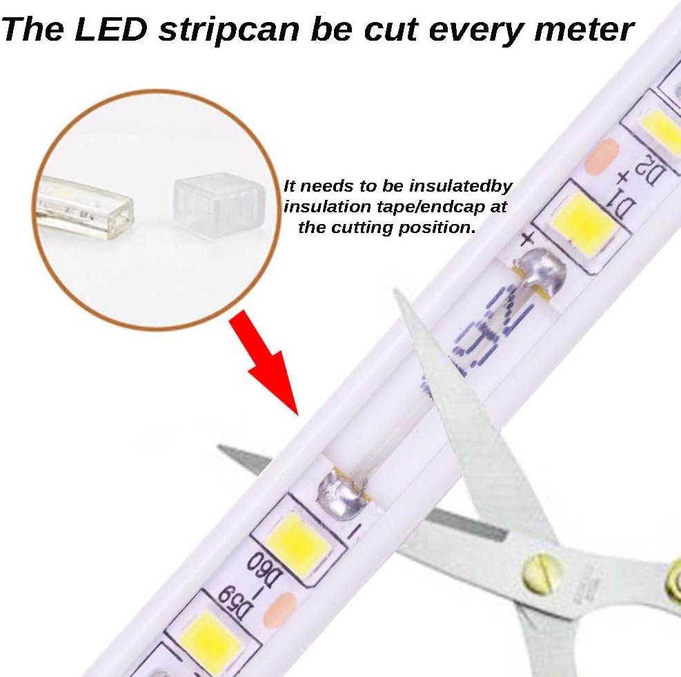 Pcning Striscia LED 5 Metri 220V IP67, Bianca - immagine 2