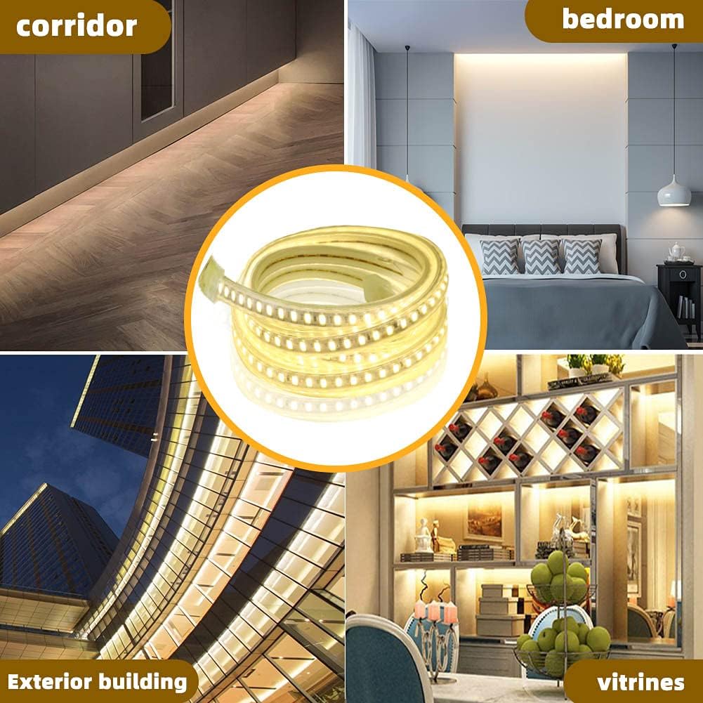 Pcning Striscia LED 5 Metri 220V IP67, Bianca - immagine 5