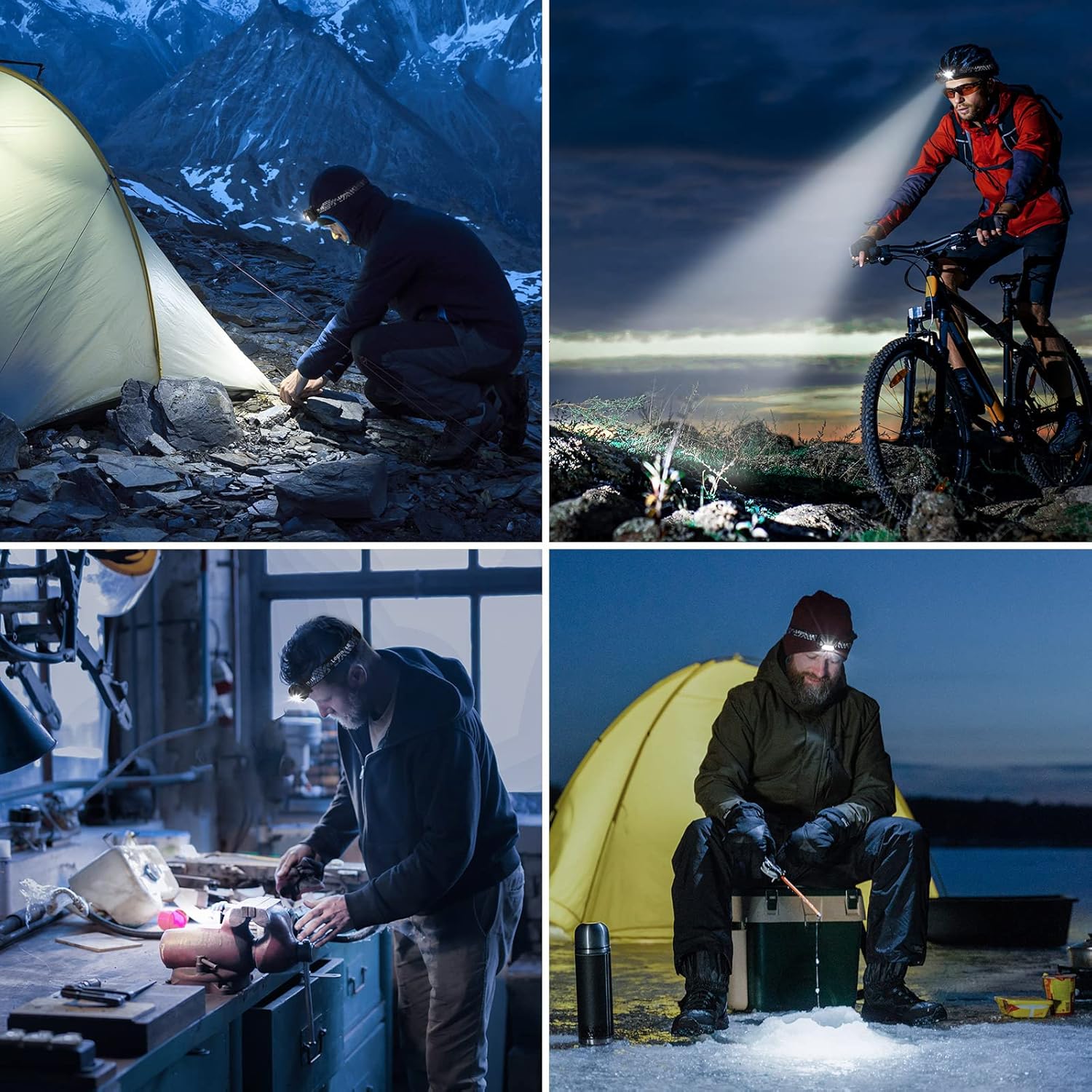 LE Torcia Frontale Ricaricabile USB 2000lux - immagine 7