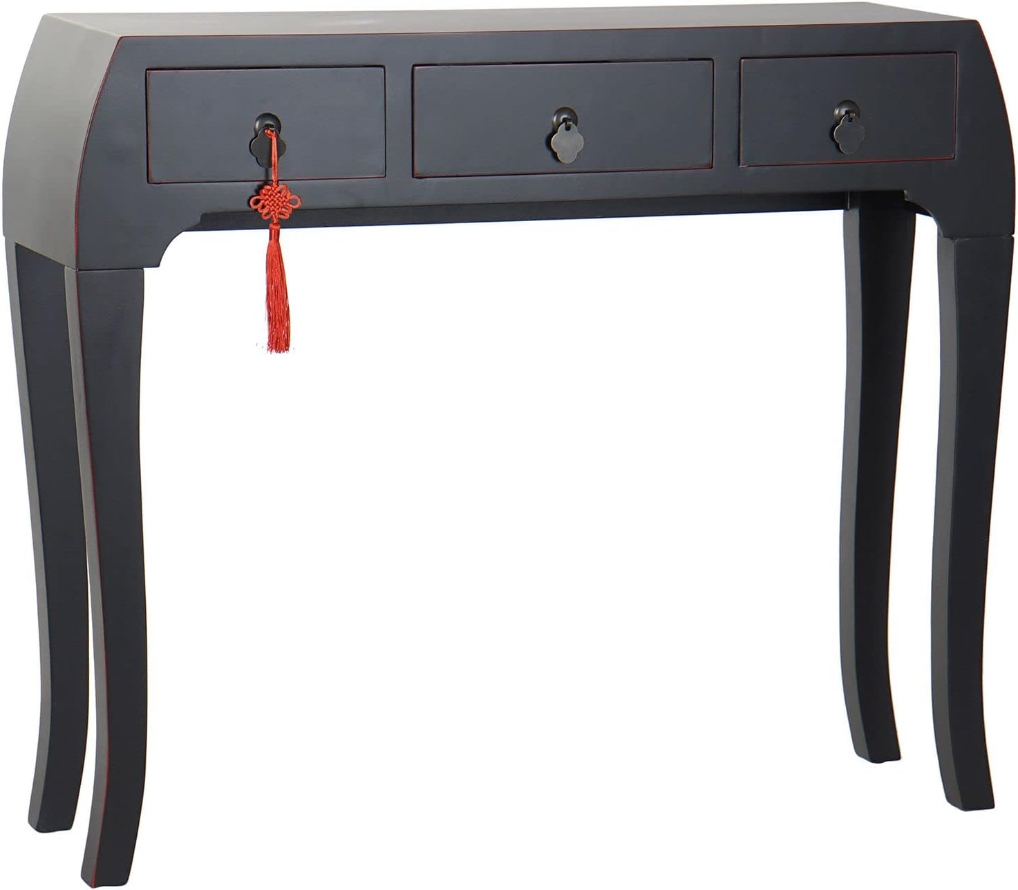 DRW Console Abete 96x26x80 Orientale Nero, Multicolore, estandar