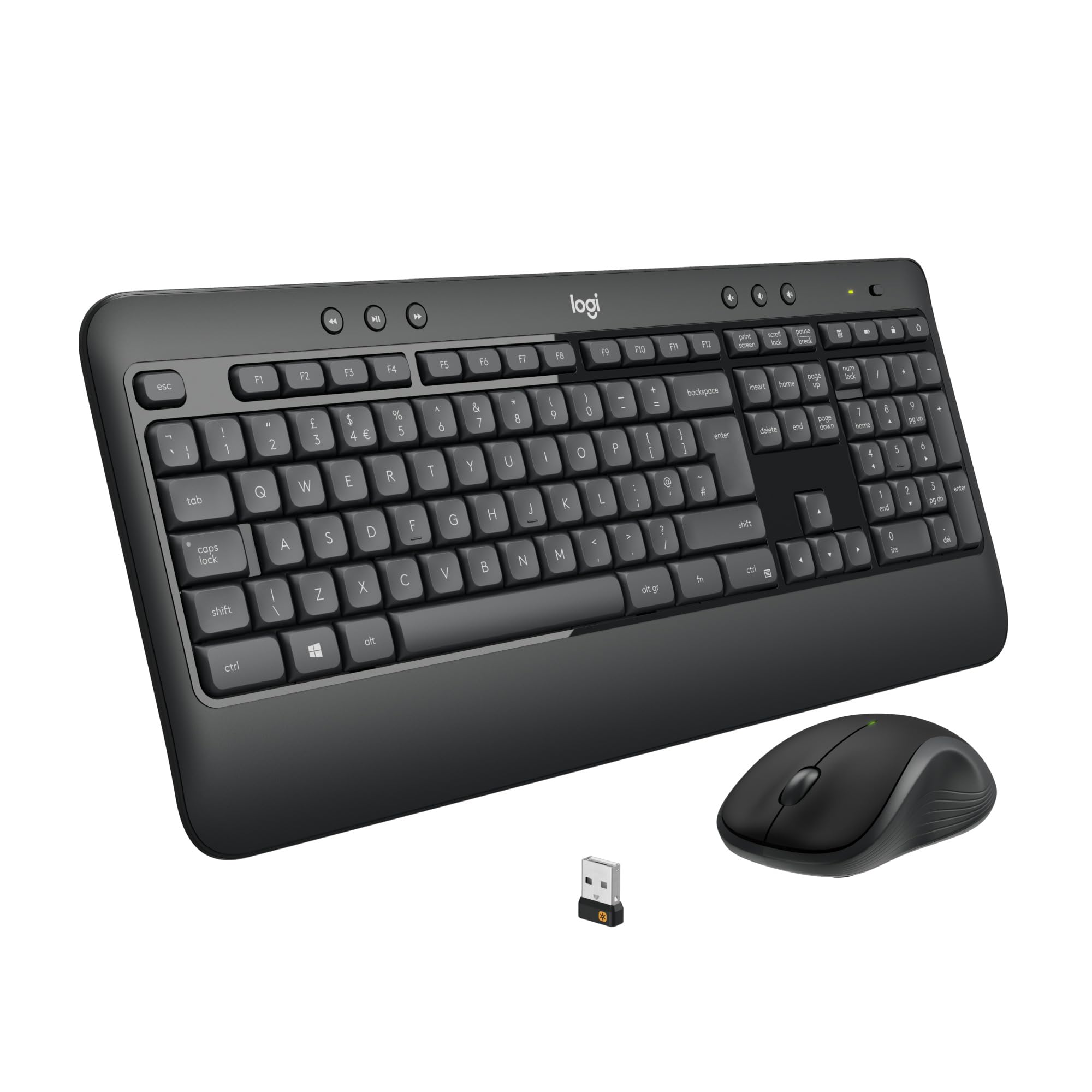 Logitech MK540 Advanced Combo Tastiera e Mouse Wireless, Nero