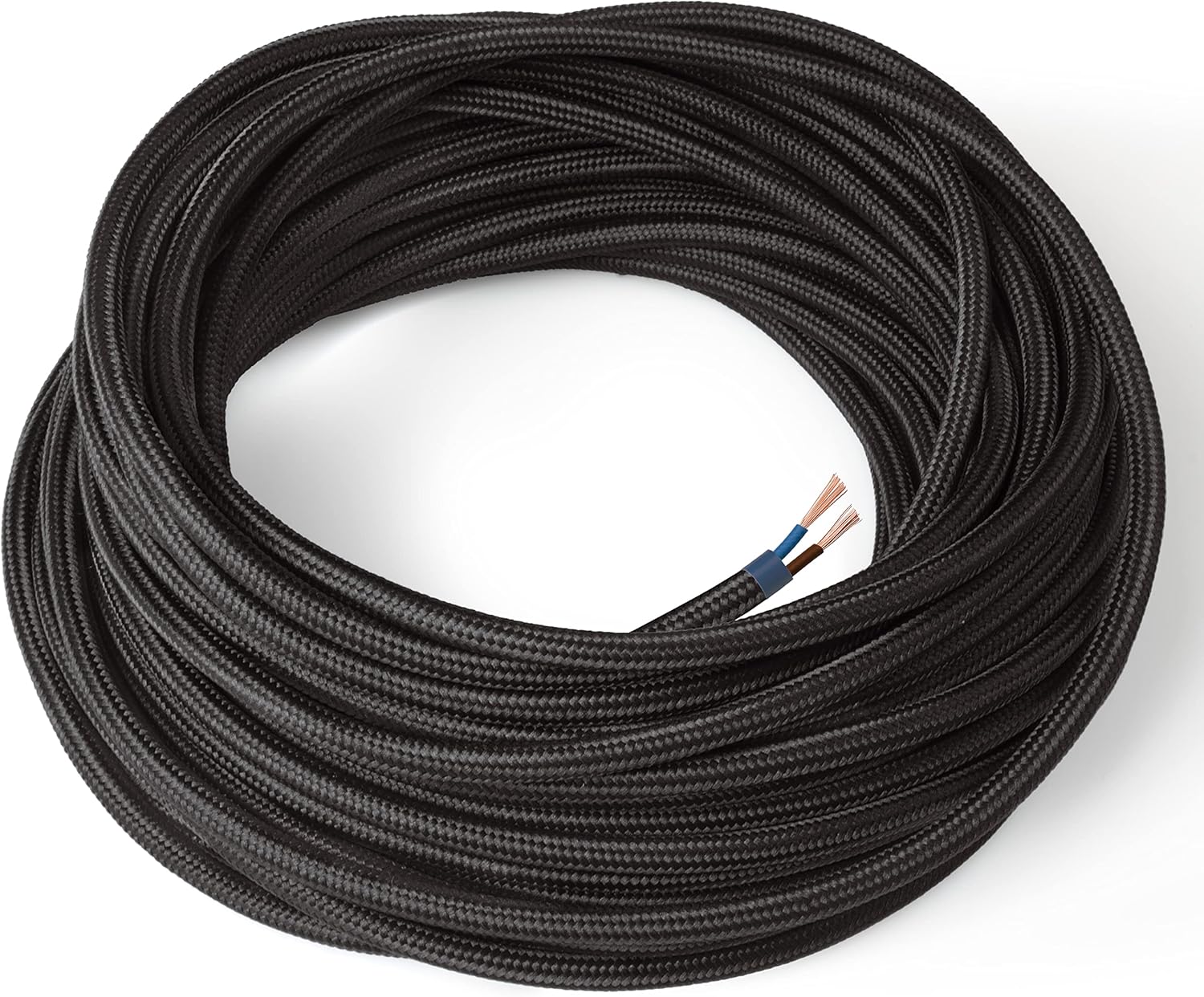 Amarcords Cavo Elettrico Tessile Tondo Nero 30 Metri - immagine 1