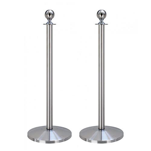 FlexiBarrier - Barra per pali e corda, base a sfera (argento)