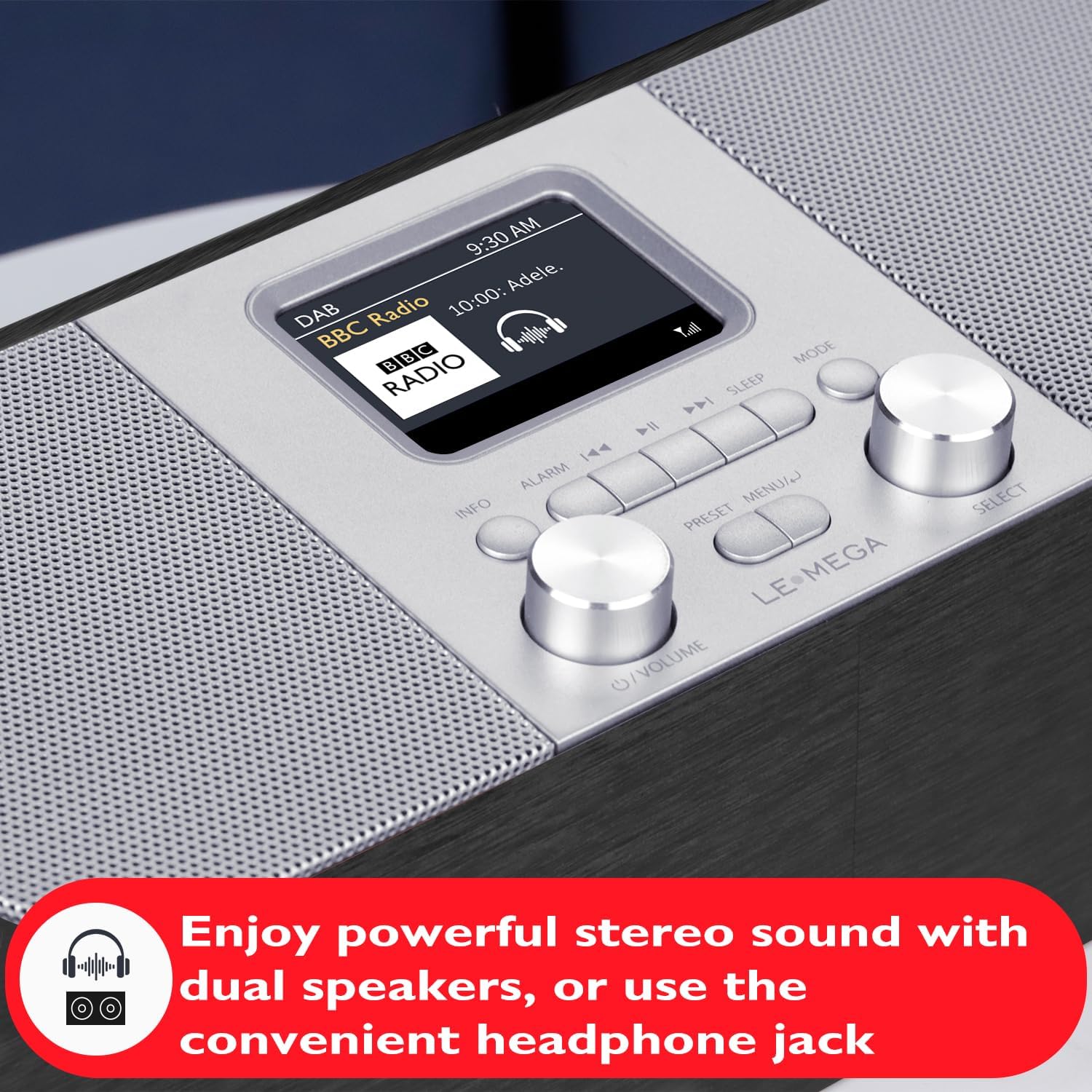 Lemega Radio DAB+ e FM Bluetooth con Doppio Allarme - immagine 5