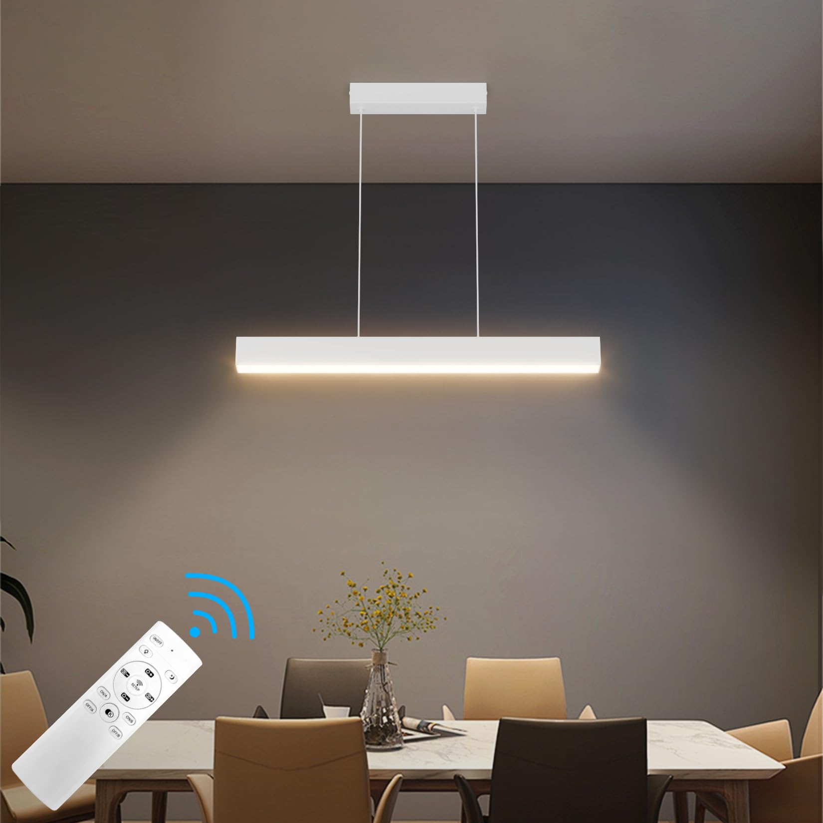 Klighten Lampada a Sospensione LED 60cm/20W, Bianco