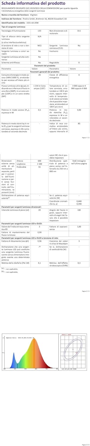 Klighten Lampada a Sospensione LED 60cm/20W, Bianco - immagine 11