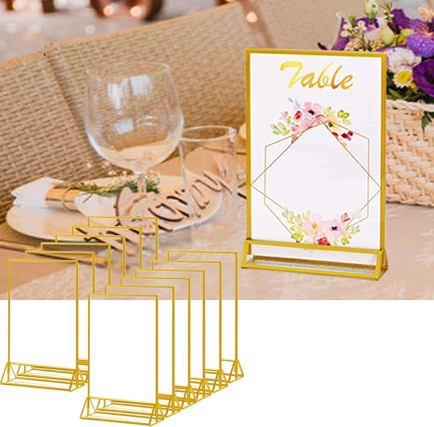 Cornice Portafoto 13x18cm Acrilico Trasparente, 12 Pezzi