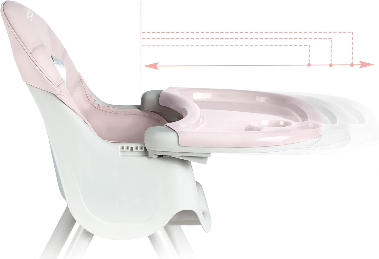 Seggiolone Milo con tavolo (rosa) - immagine 6