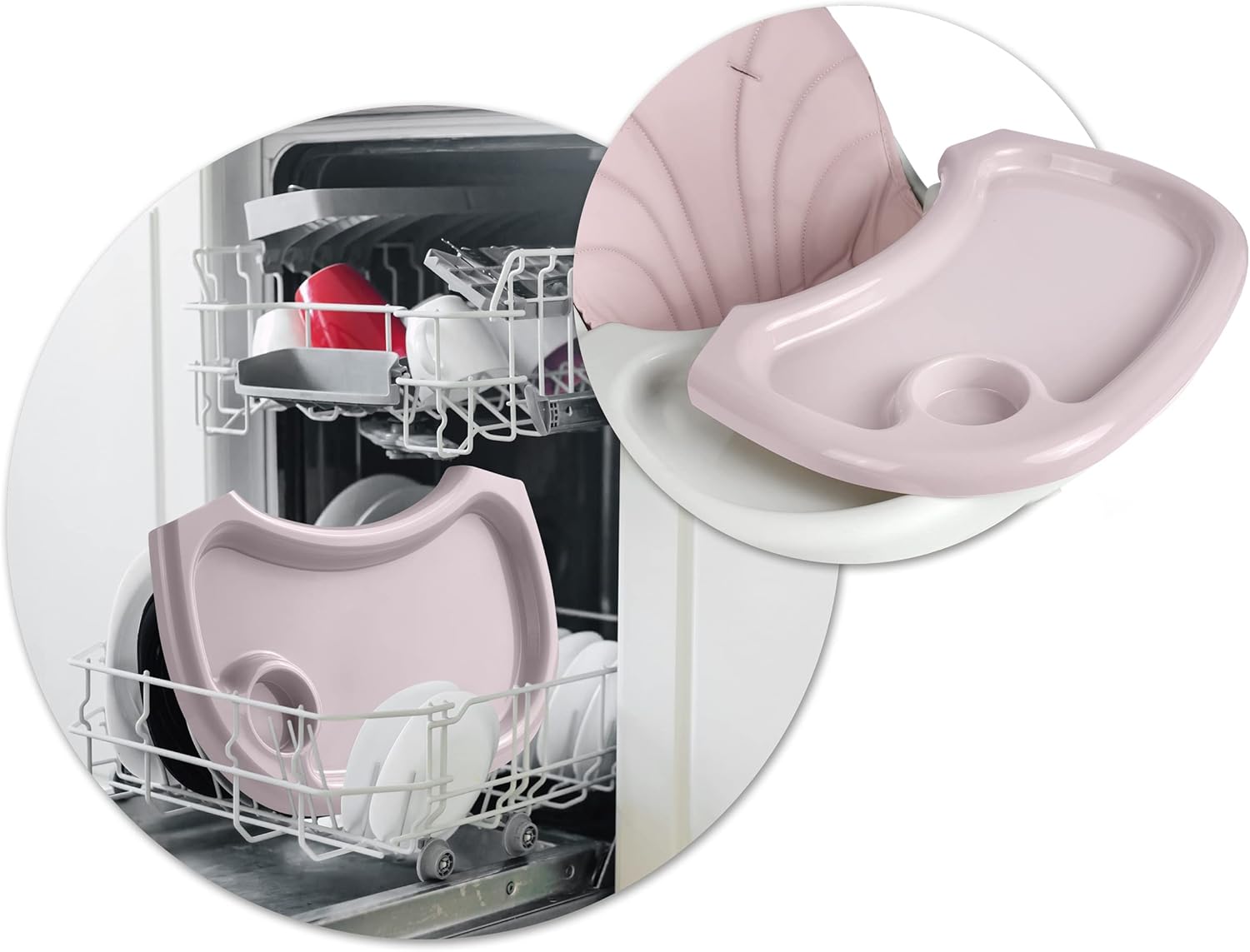 Seggiolone Milo con tavolo (rosa) - immagine 8