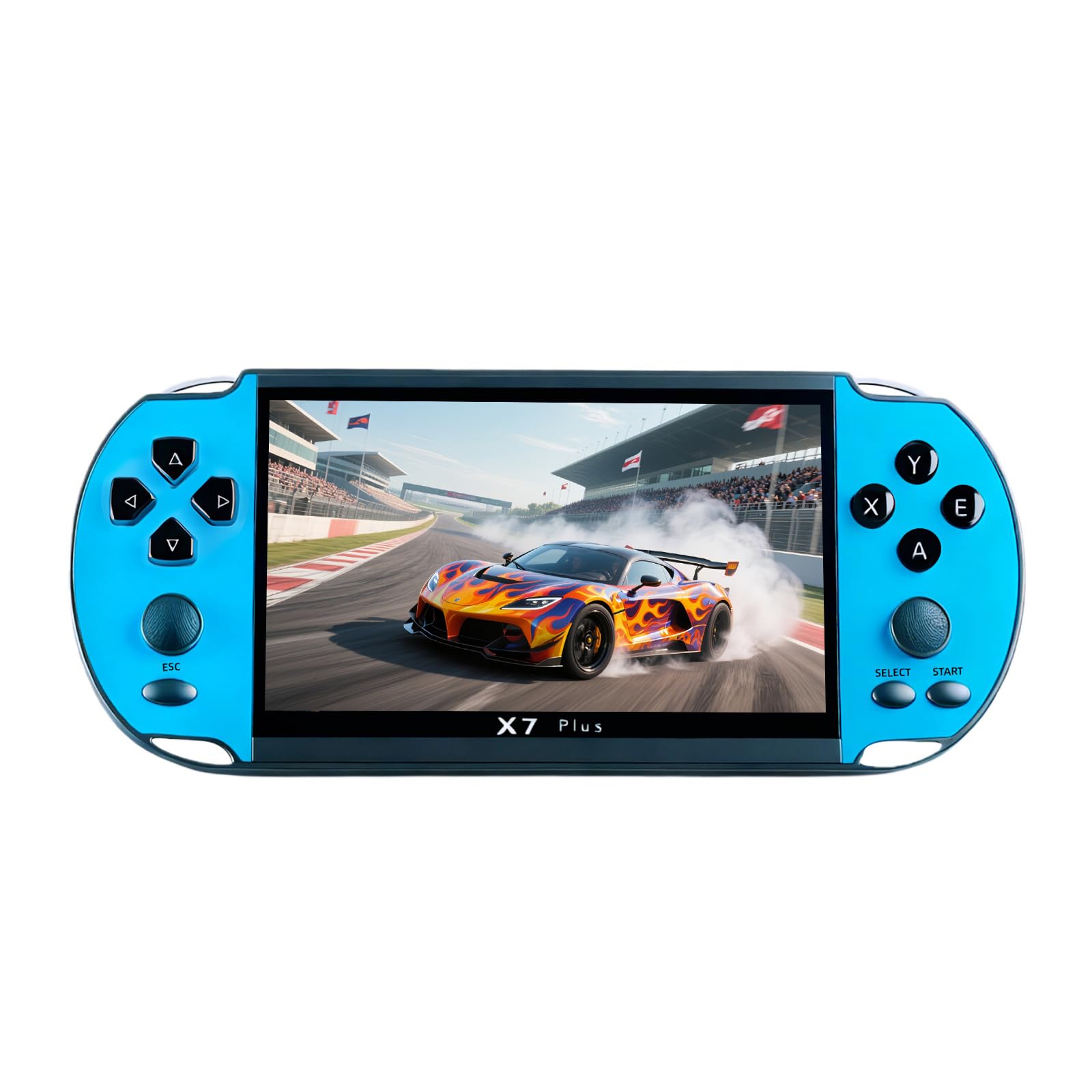 Console per videogiochi retrò YHFITN con schermo IPS HD da 5,5", supporta più emulatori con giochi, lettore MP3/MP4 e connessione TV, ideale per regali di Natale e compleanno (Blue)