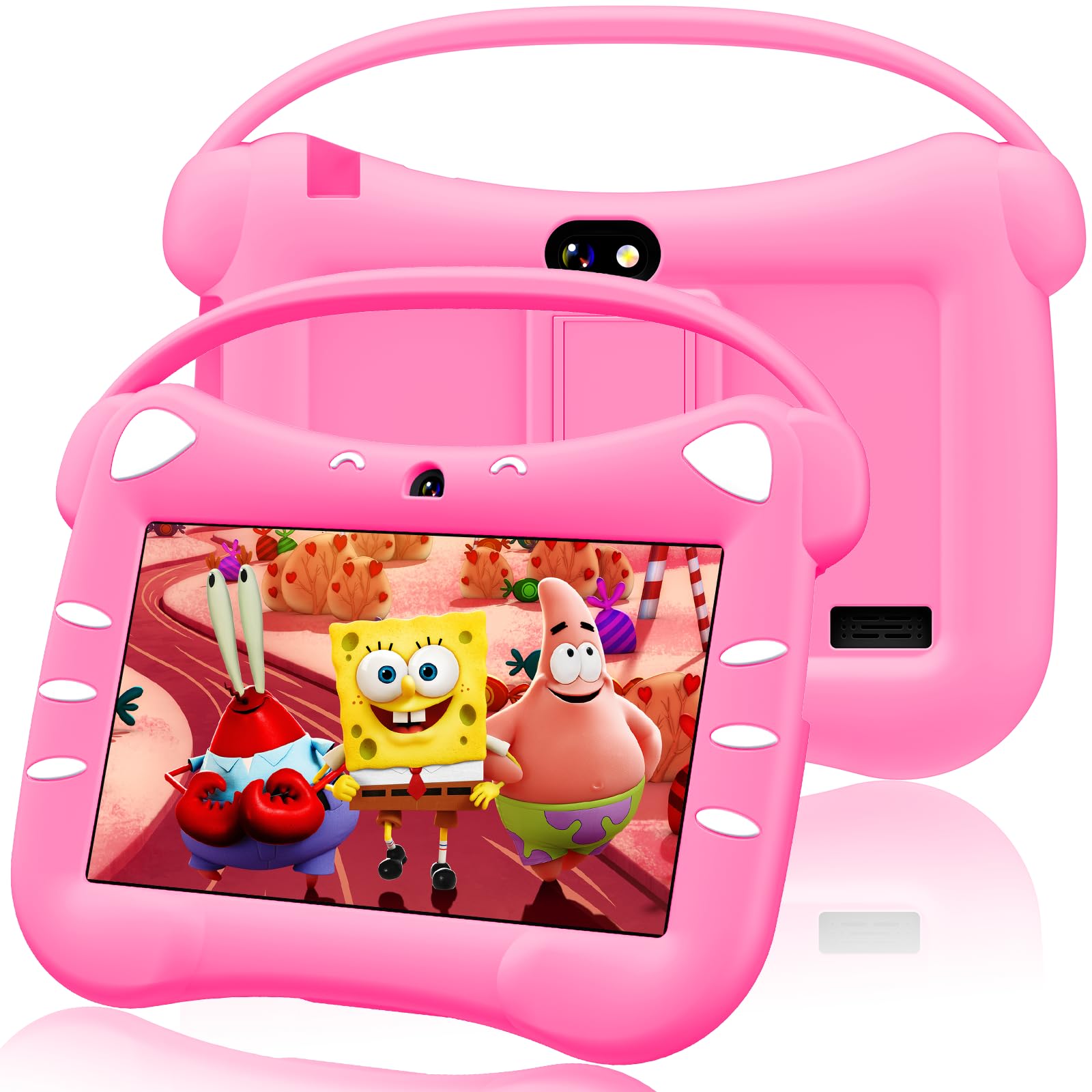 Veswwe Tablet Educativo per Bambini 7 Pollici, Magenta
