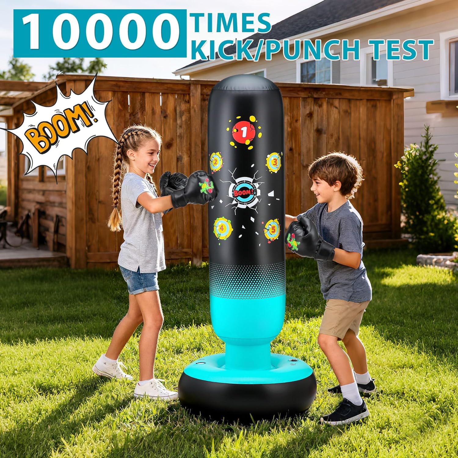 Sacco da Boxe Bambini 165cm con Guantoni e Pompa - immagine 4