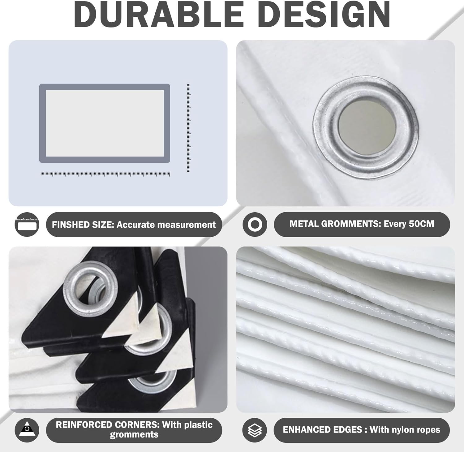 Telo Impermeabile Esterno 3x5m 440 g/m² PVC Rinforzato - immagine 5