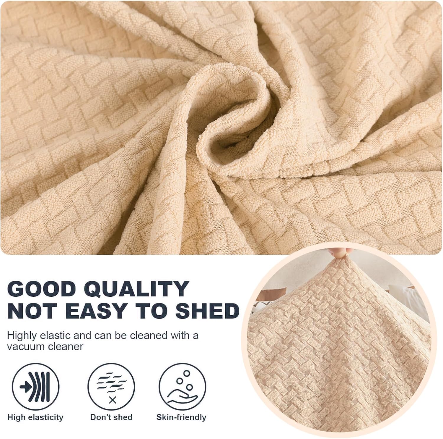 Ystyle Copridivano 2 Posti Elasticizzato, Beige Giallo - immagine 3