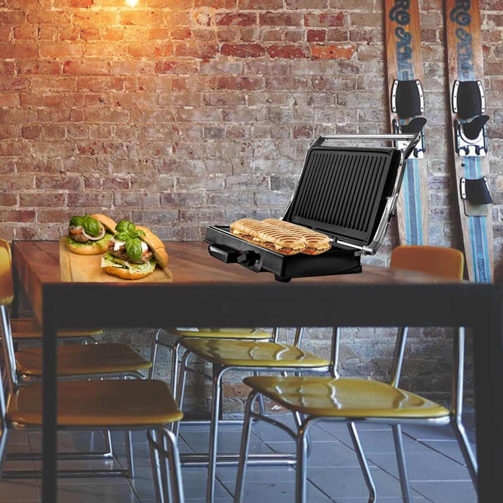 Behome Bistecchiera Elettrica 1800W con Doppia Piastra - immagine 3