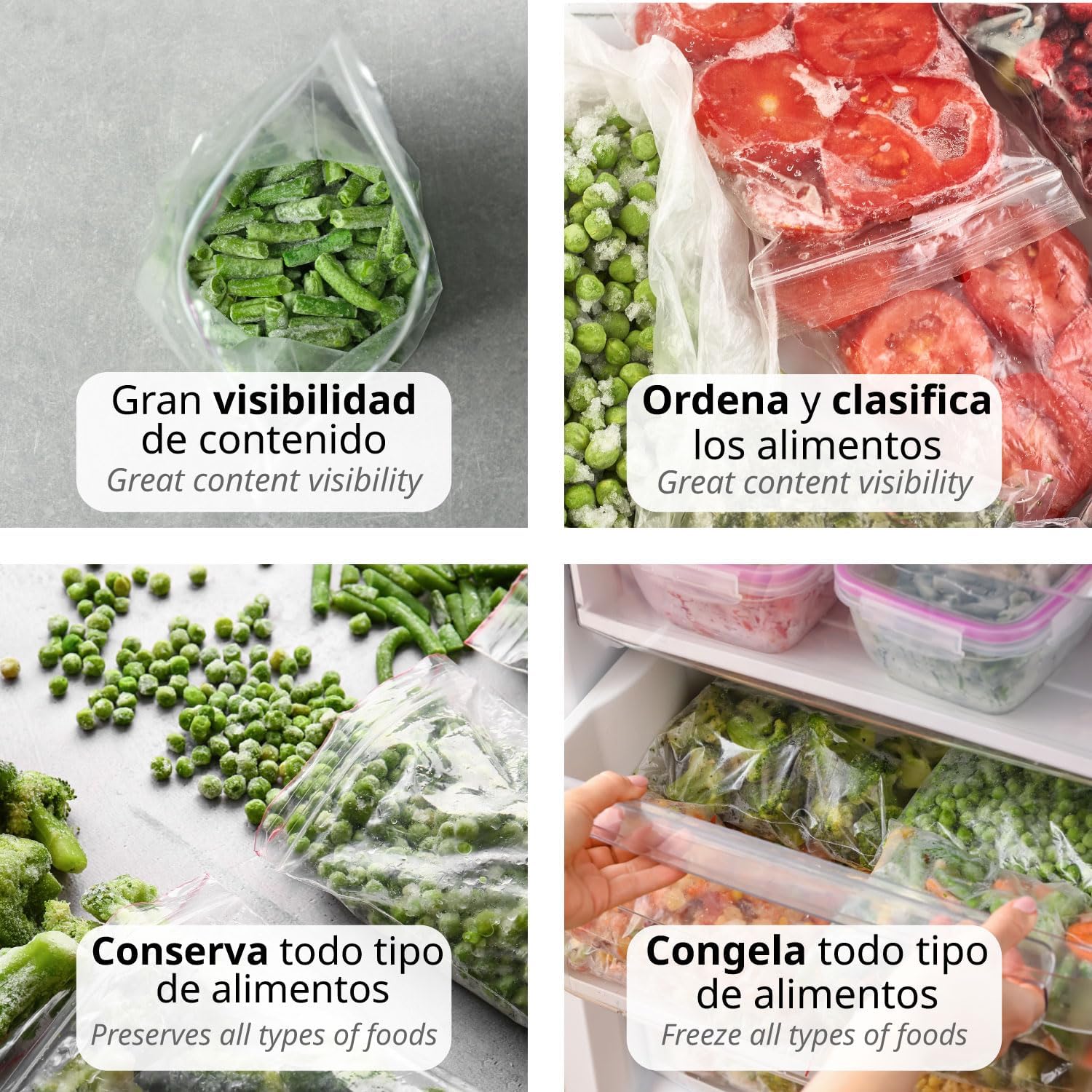 Ofituria Sacchetti in Plastica Trasparente Sigillati Ermetici - immagine 5