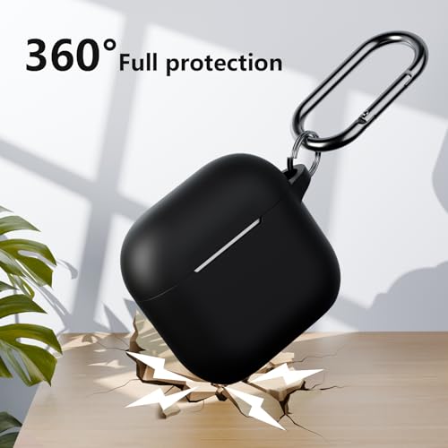 KOKOKA Custodia per AirPods 4 2024 con Kit di Pulizia, Nero - immagine 5