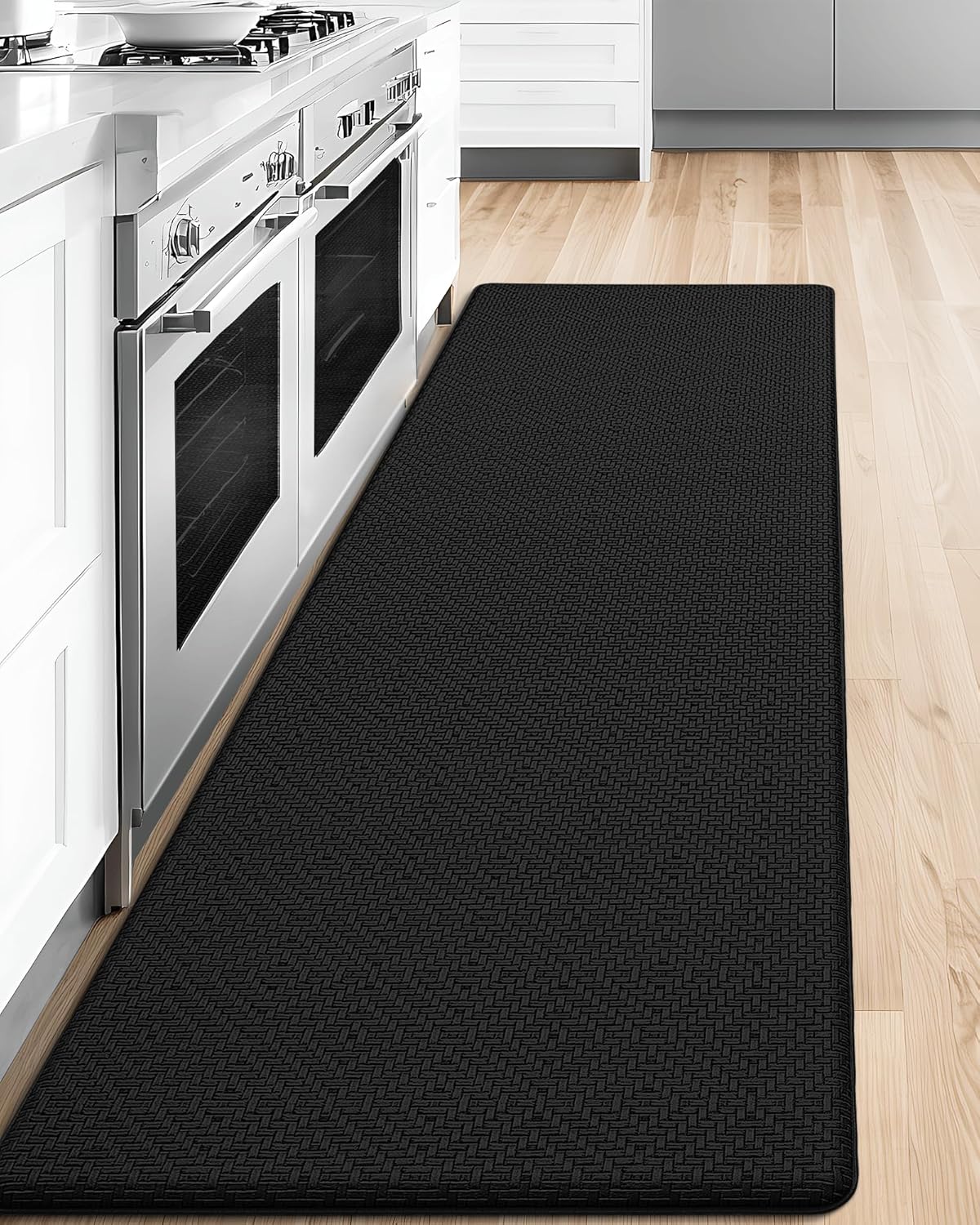 Color&geometry Tappeto Cucina Antiscivolo Lavabile, Nero - immagine 1