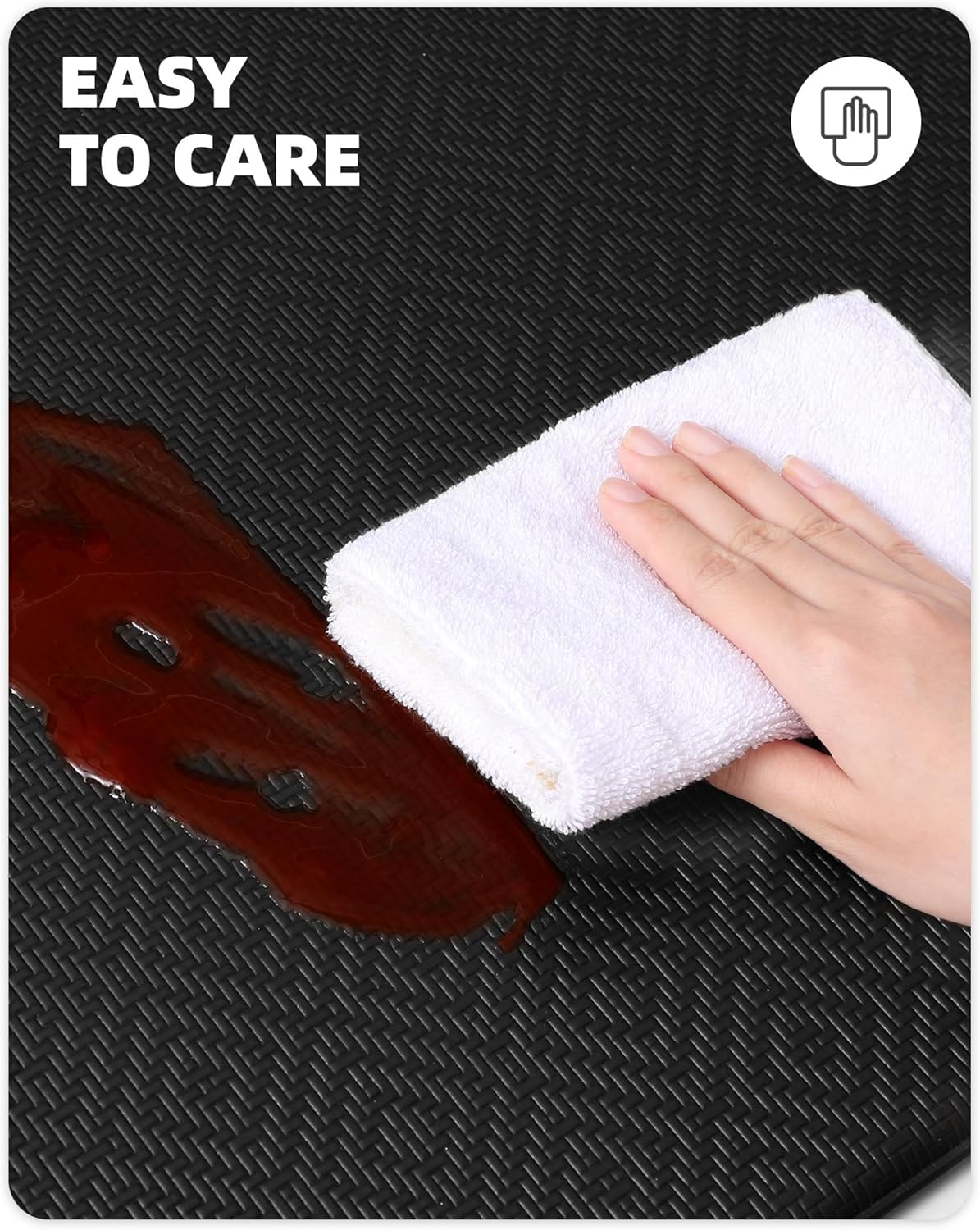 Color&geometry Tappeto Cucina Antiscivolo Lavabile, Nero - immagine 6