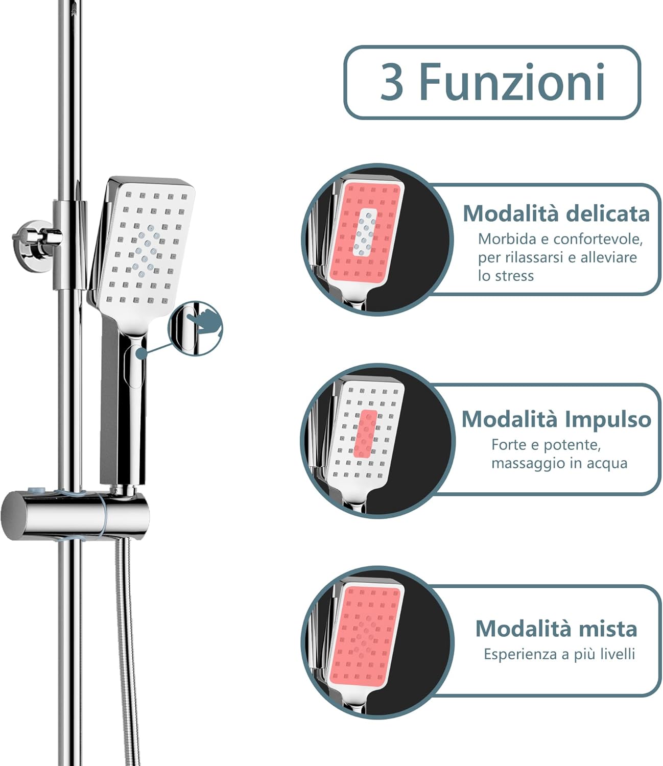 Morado Colonna Doccia con Miscelatore Termostatico - immagine 4