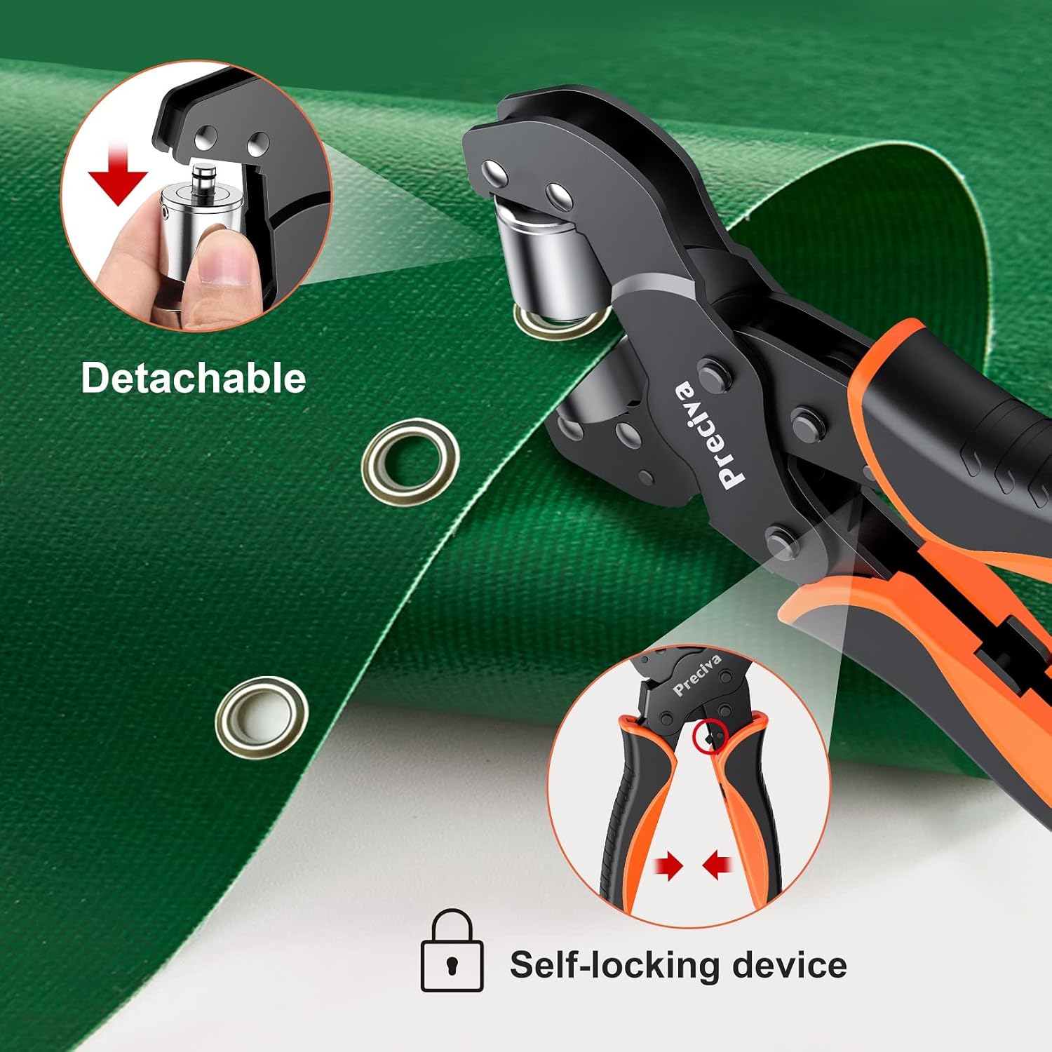 Preciva Occhiellatrice per Teloni con 500 Occhielli 10mm - immagine 2