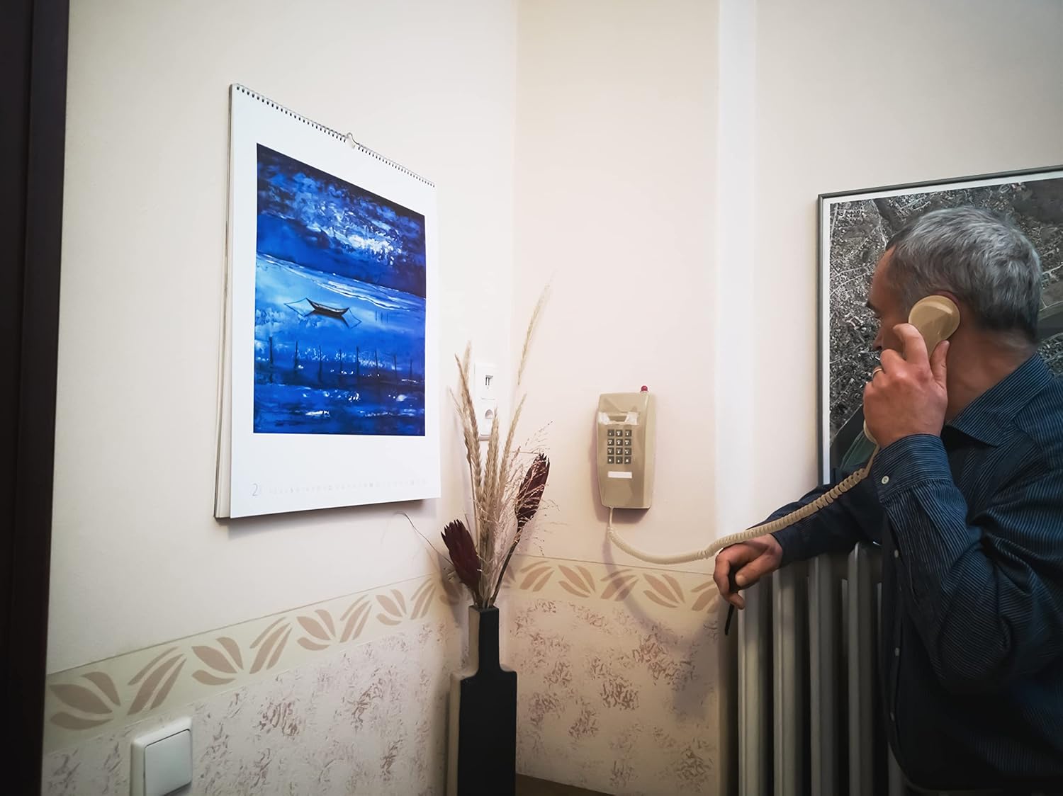 Opis Wallfon Cavo - Telefono da Parete Retrò Beige - immagine 6